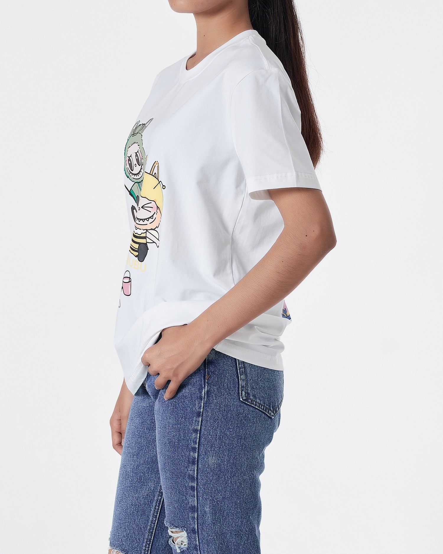 ADLV Labubu Front and Back Printed Unisex White T-Shirt 15.90