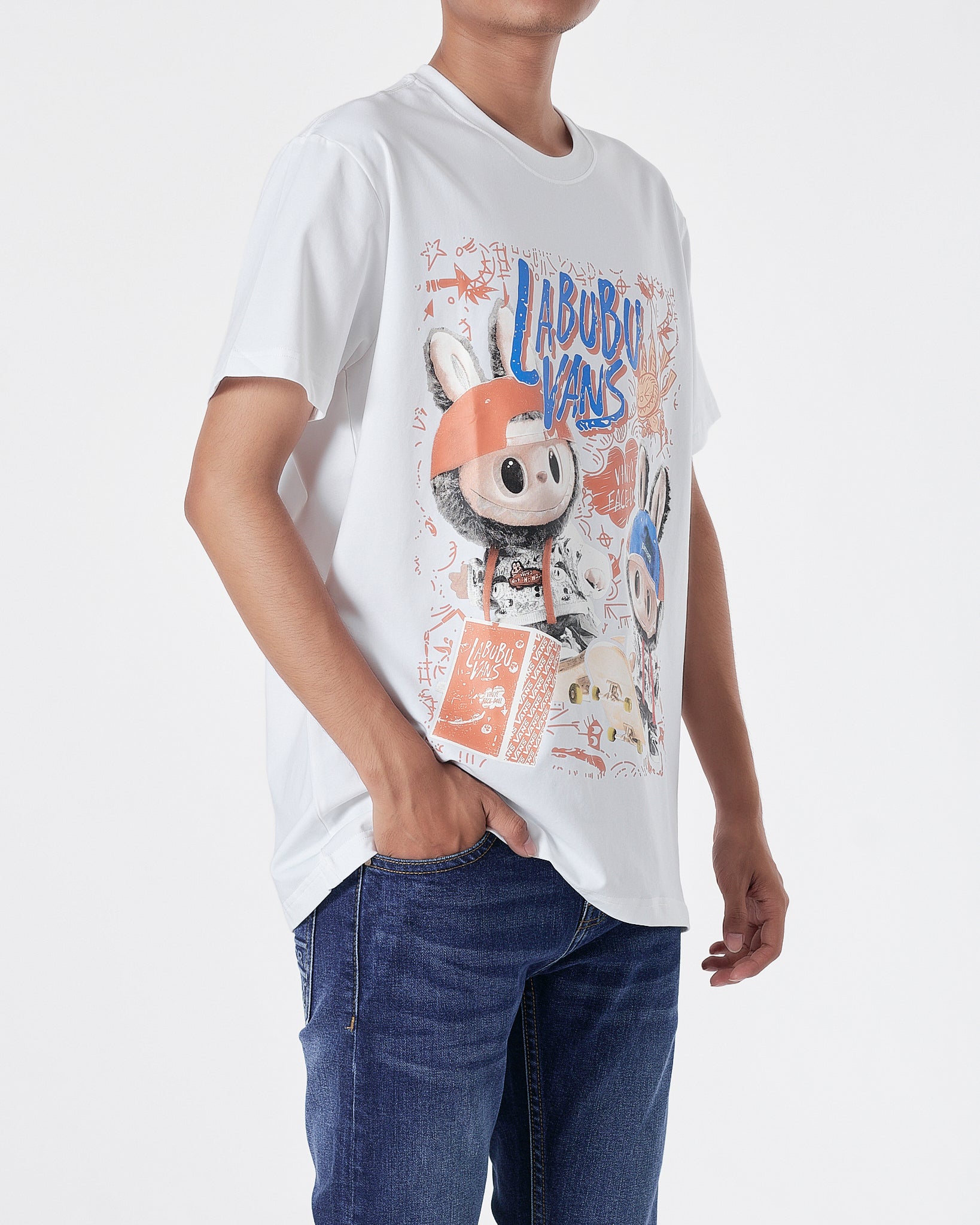 ADLV Labubu Printed Unisex White T-Shirt 15.50