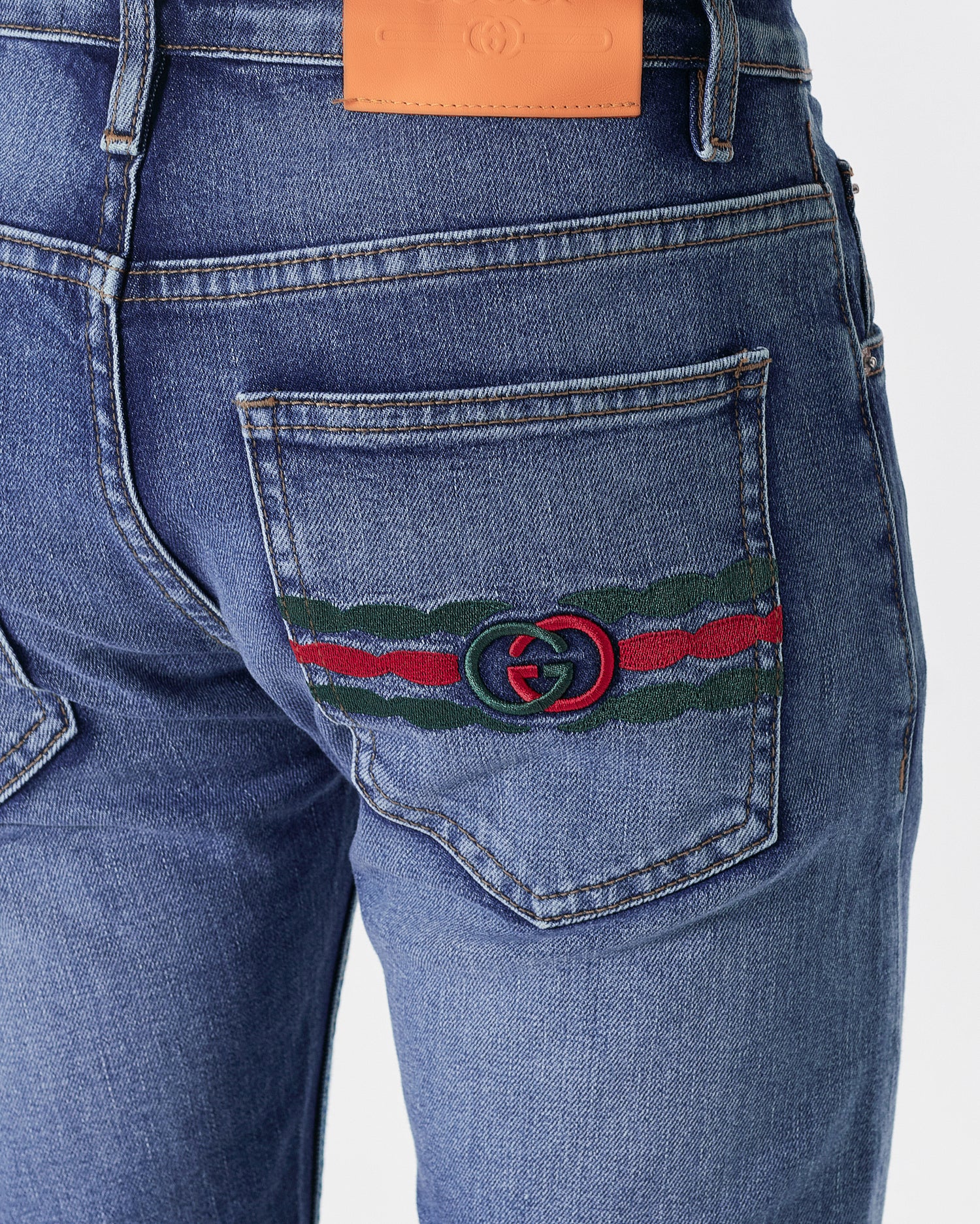 GUC Logo Embroidered Men Blue Slim Fit Jeans 27.90