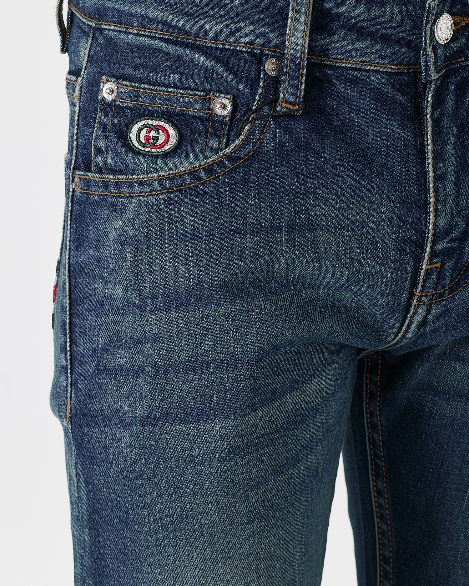 GUC Logo Embroidered Men Blue Slim Fit Jeans 27.90