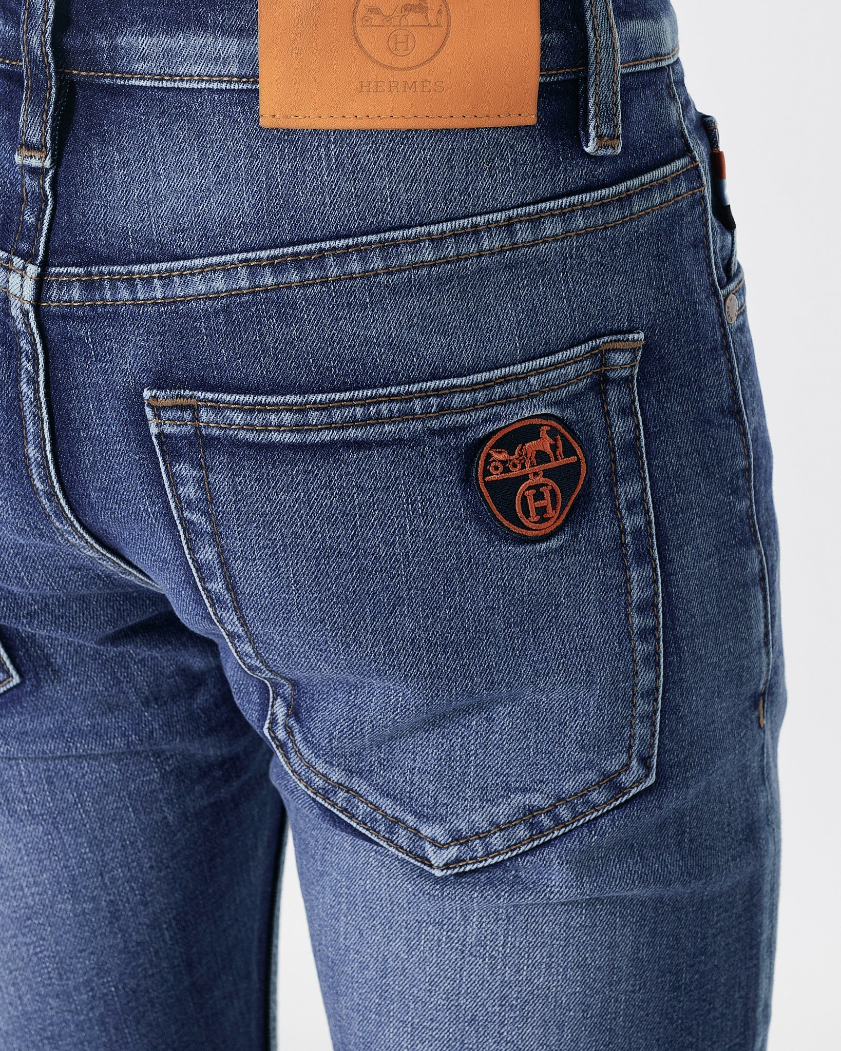 HER H Logo Embroidered Men Blue Slim Fit Jeans 26.90