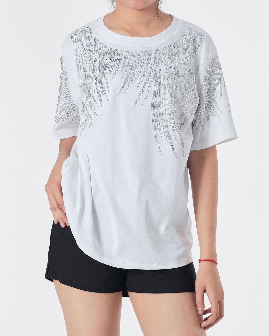 Rhinestone Lady White T-Shirt 15.50