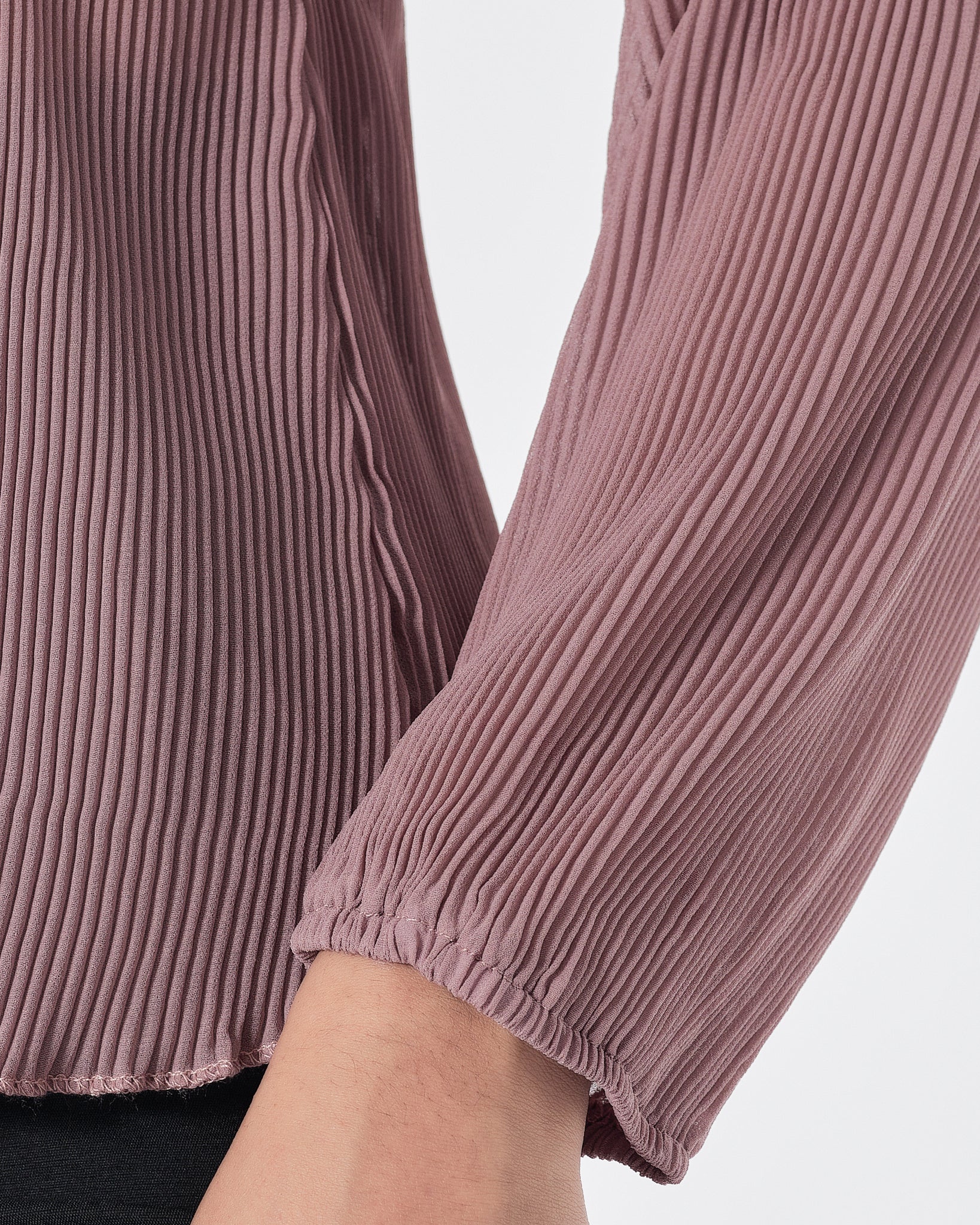 Lady Pleated Pink  Shirts Long Sleeve 14.90