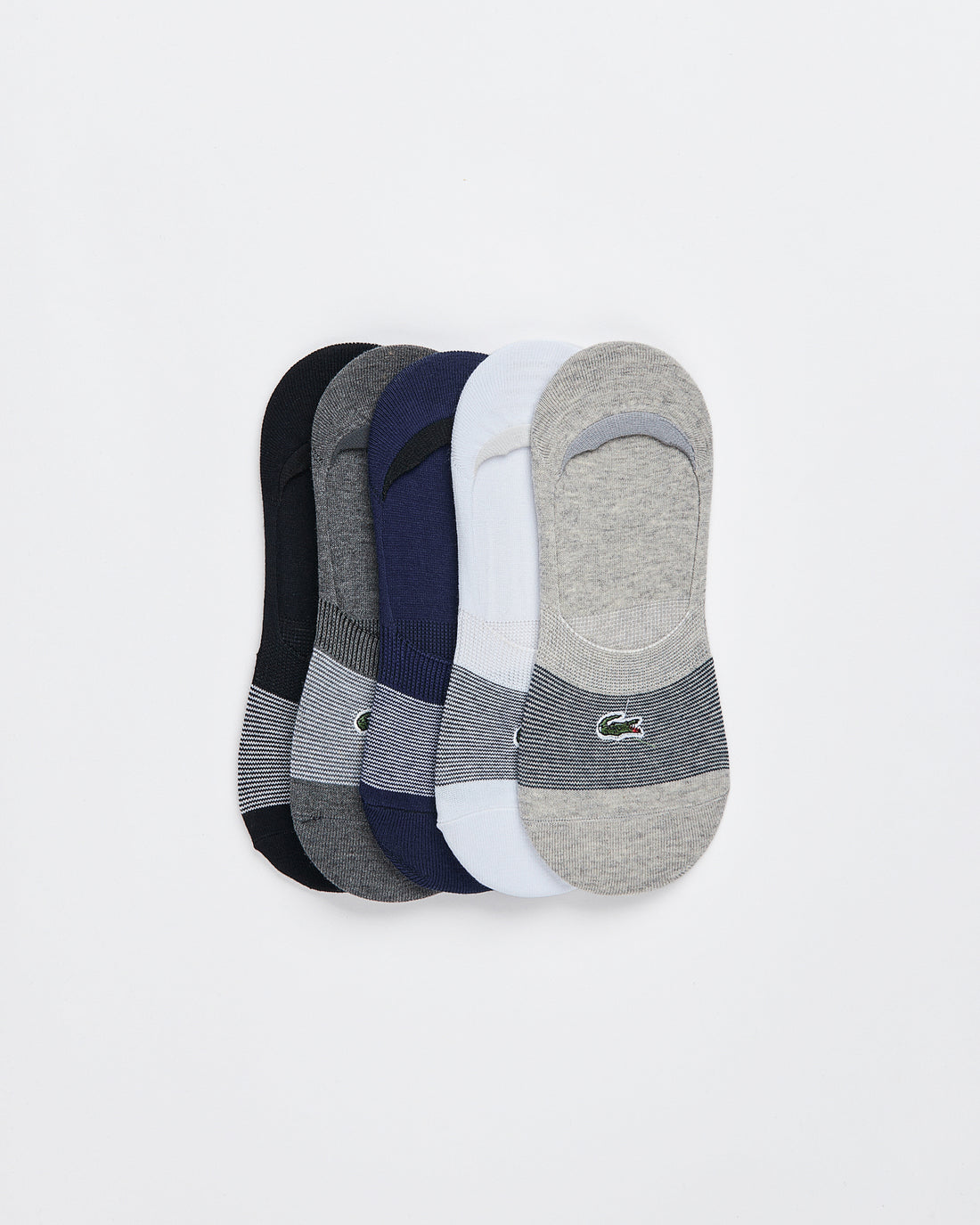 LAC Logo Embroidered 5 Pairs No Show Socks 14.90
