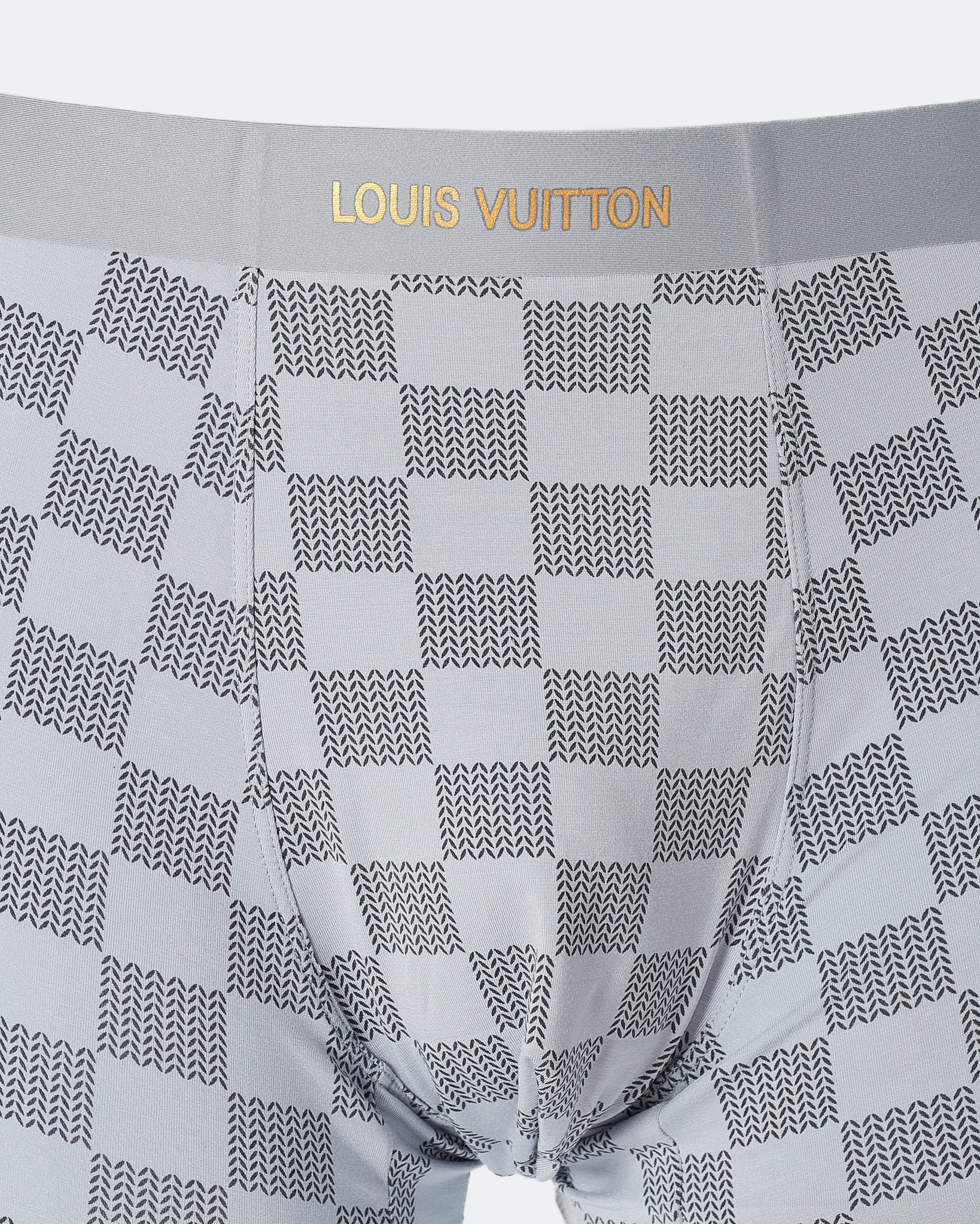 LV Checked Over Printed Men Grey Underwear 7.90