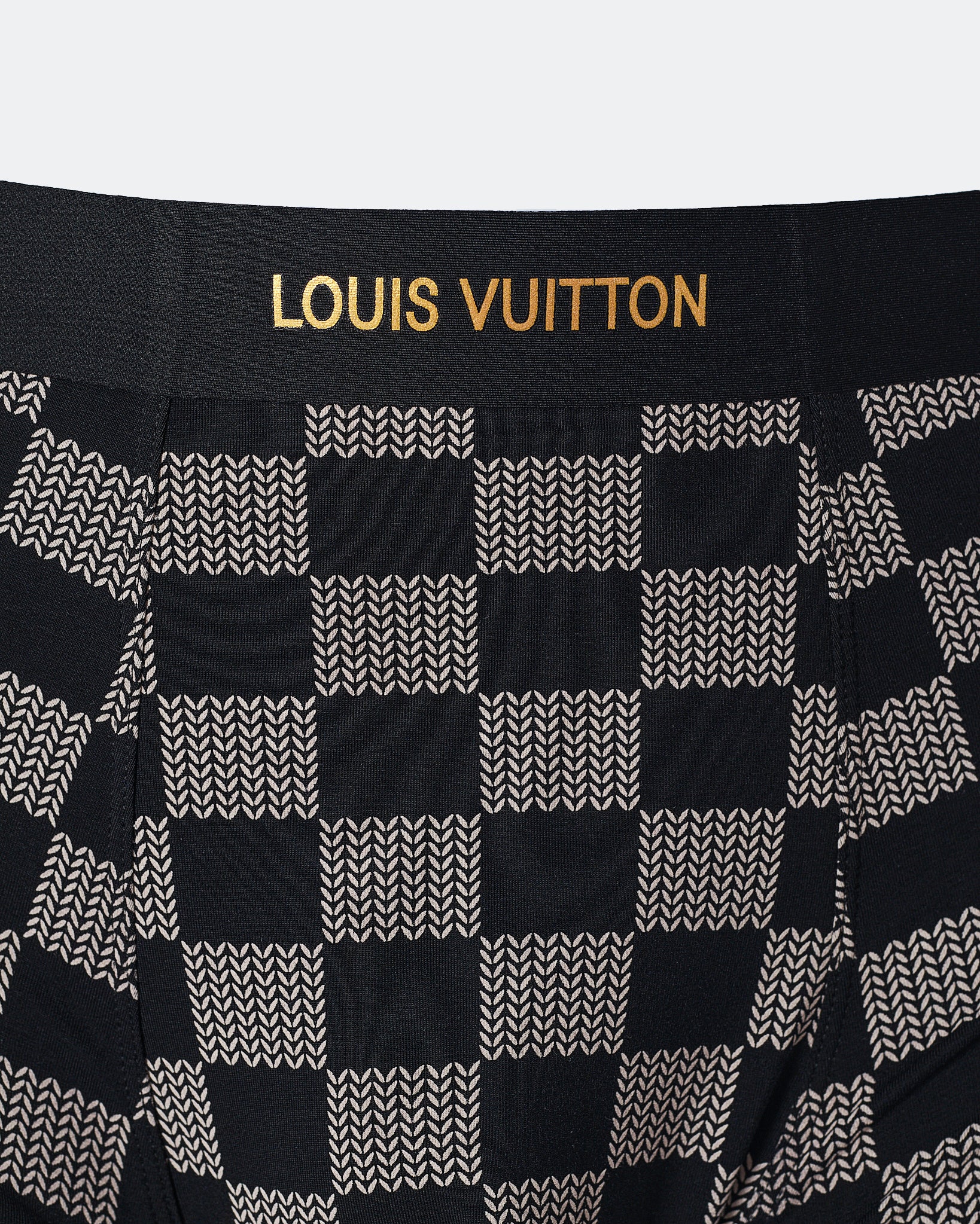 LV Checked Over Printed Men Black Underwear 7.90