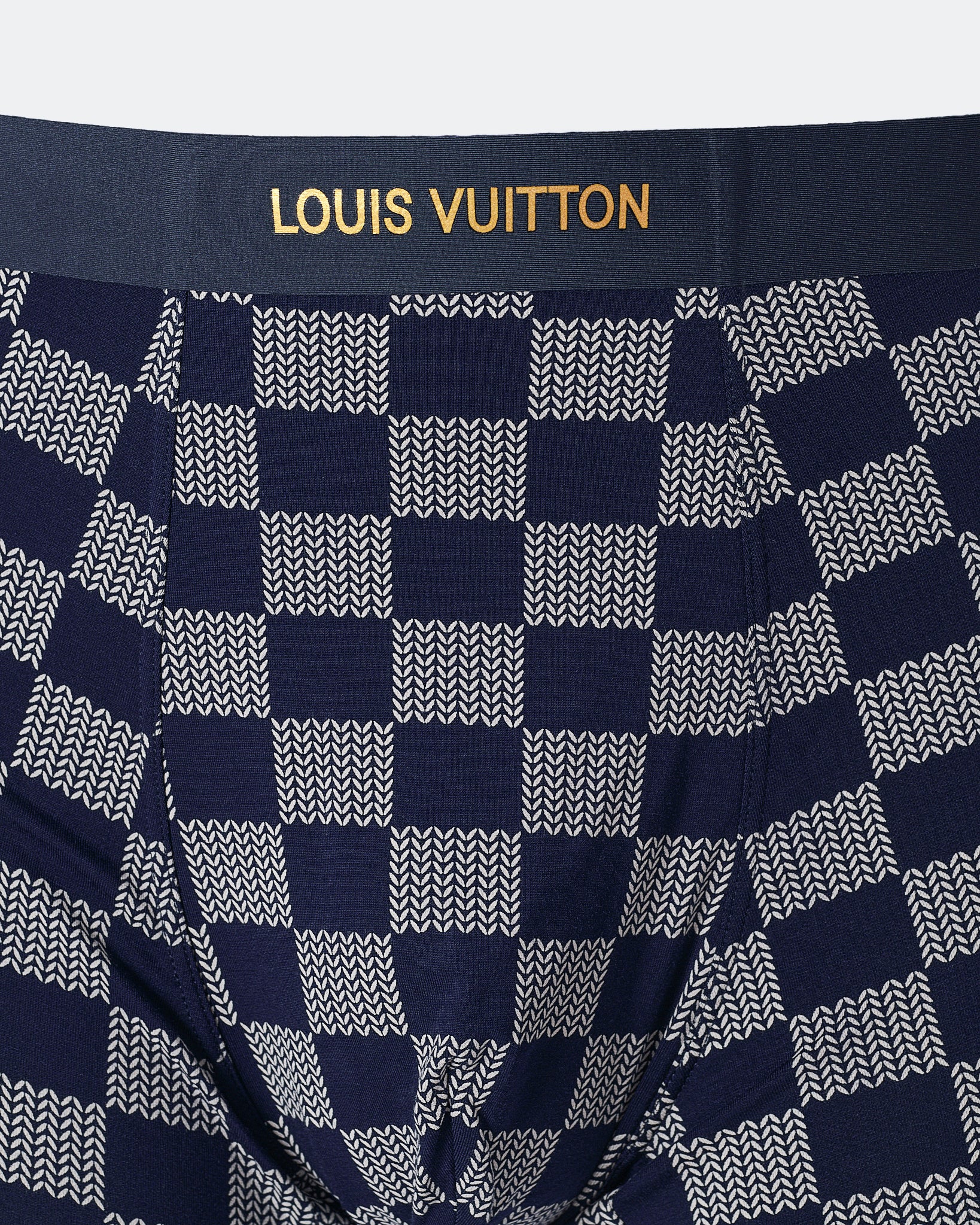 LV Checked Over Printed Men Blue Underwear 7.90