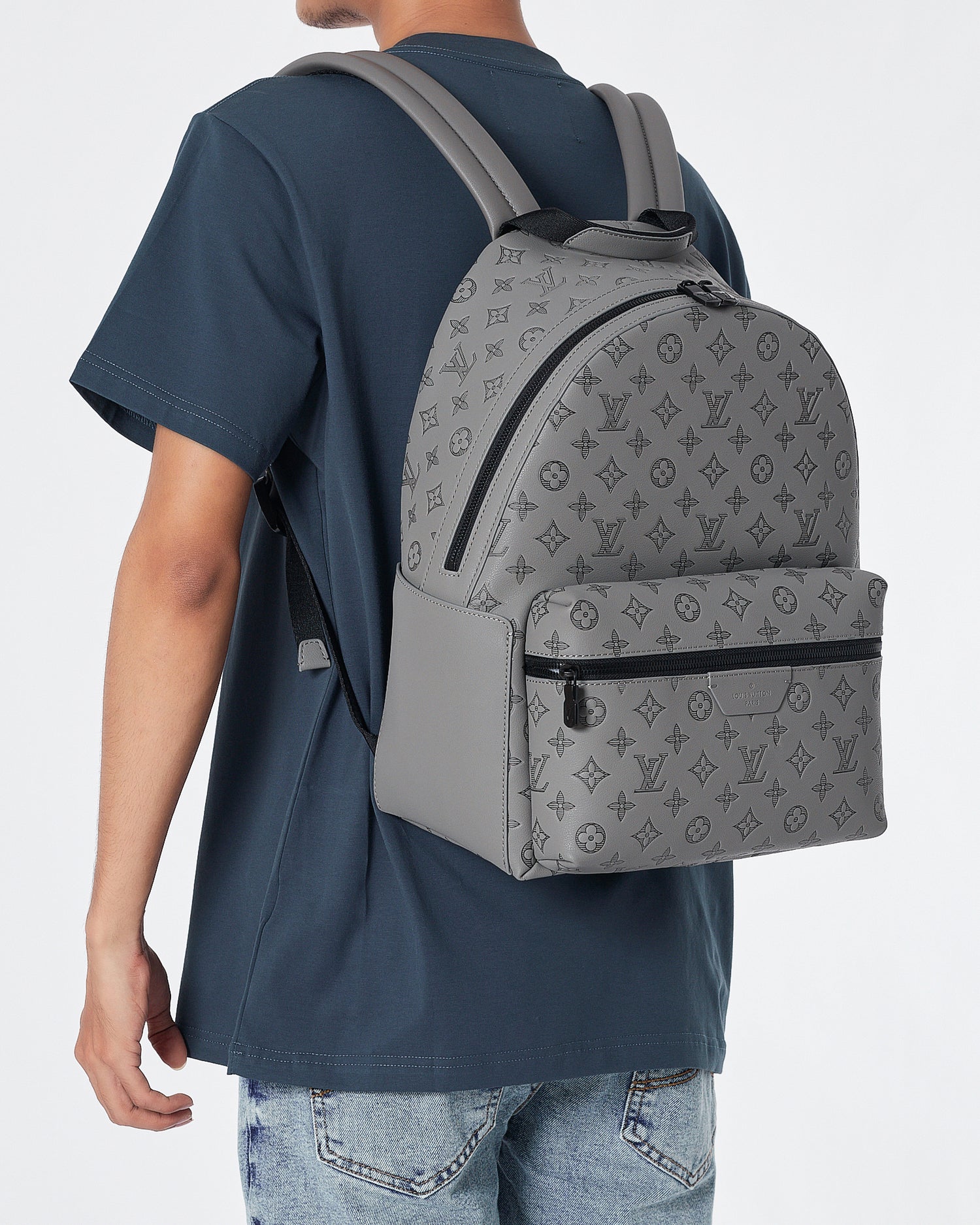 LV Monogram Men Grey Backpack 369