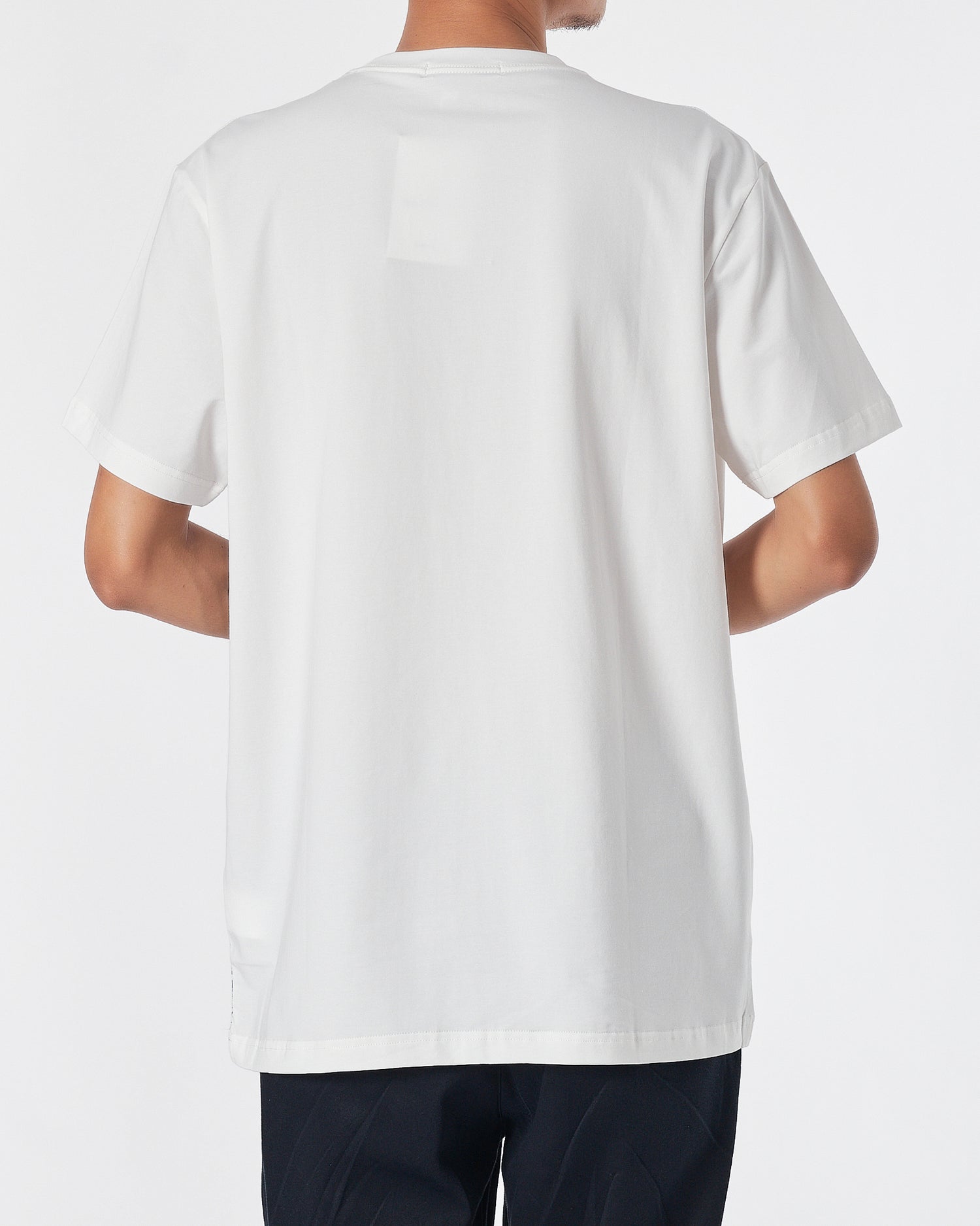 MON Logo Printed Men White T-Shirt 15.90