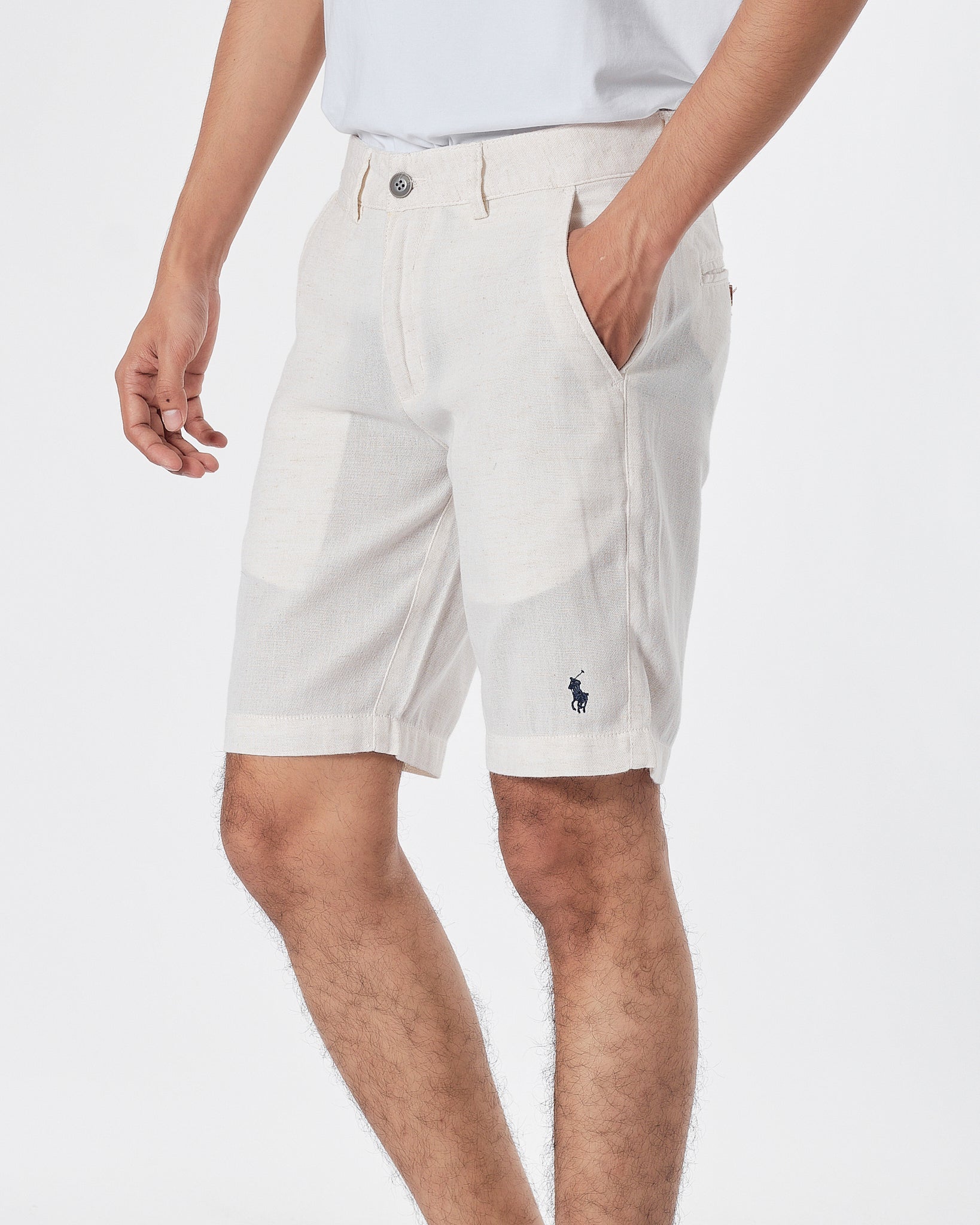 RL Linen Men White Short Pants 17.90