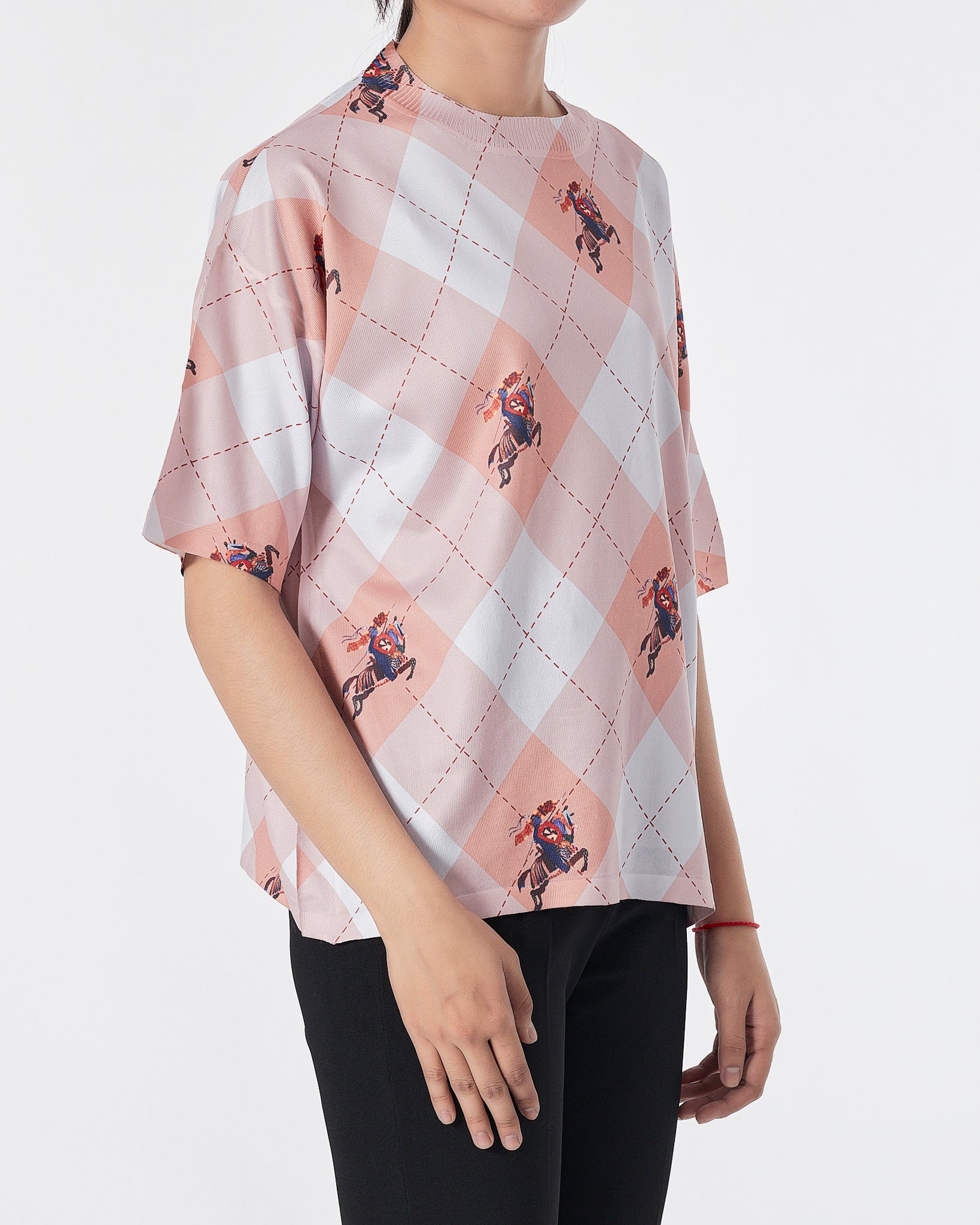 Horse Logo Over Printed Lady T-Shirt 15.90