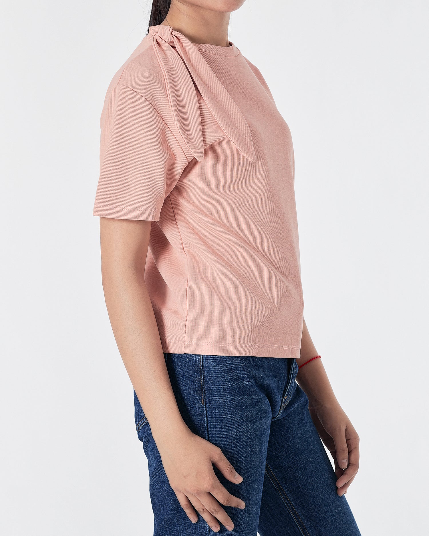 Tie Neck Pink Lady  T-Shirt 13.50