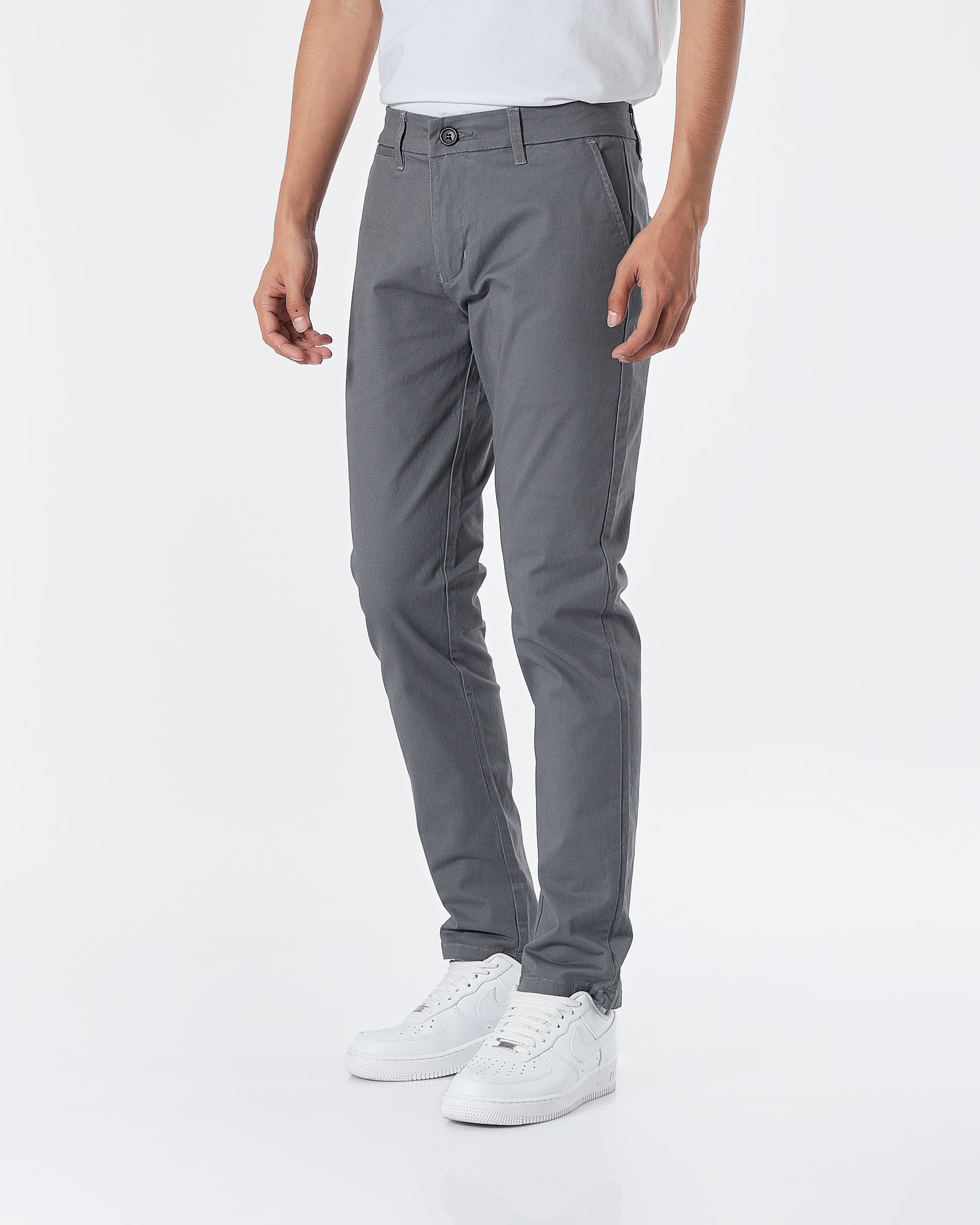 LAC Plain Color Men Dark Grey Khaki Pants 22.90