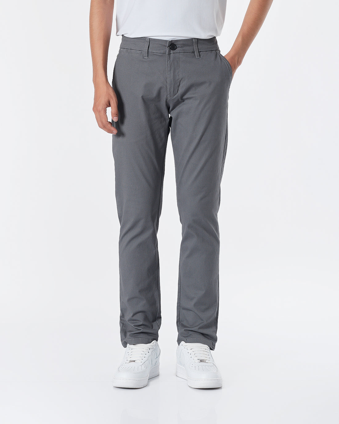 LAC Plain Color Men Dark Grey Khaki Pants 22.90