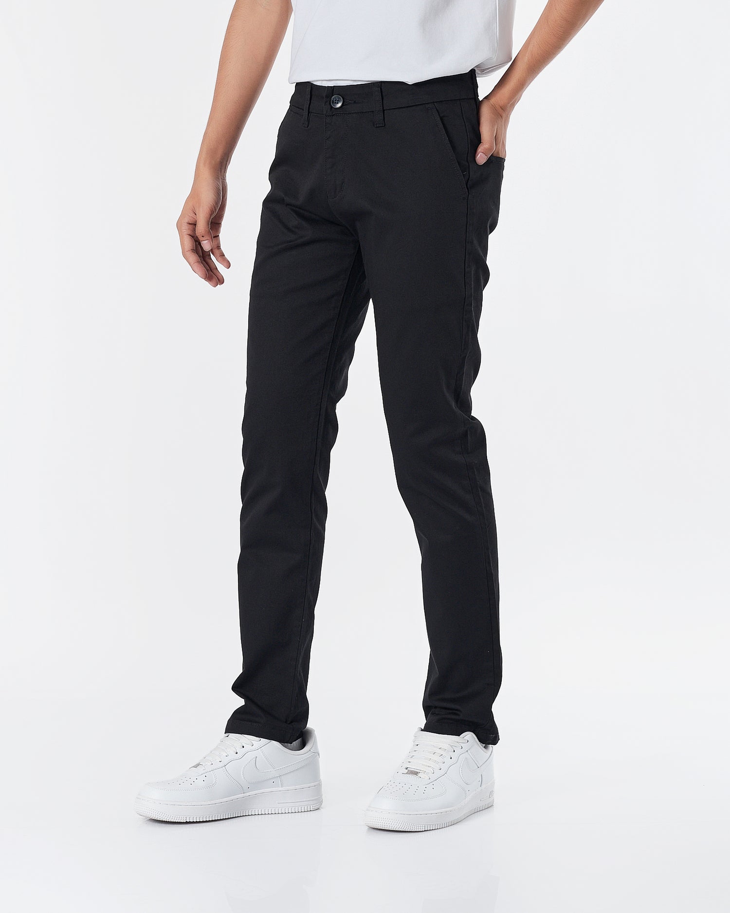 LAC Plain Color Men Black Khaki Pants 22.90