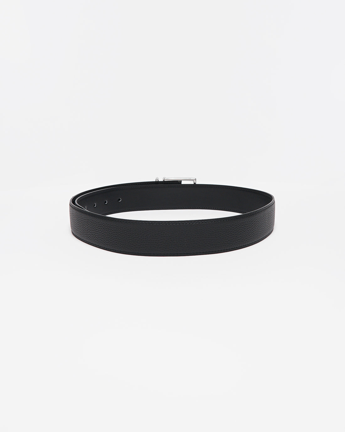 HER Silver Logo Men Black Leather Belt 69.90