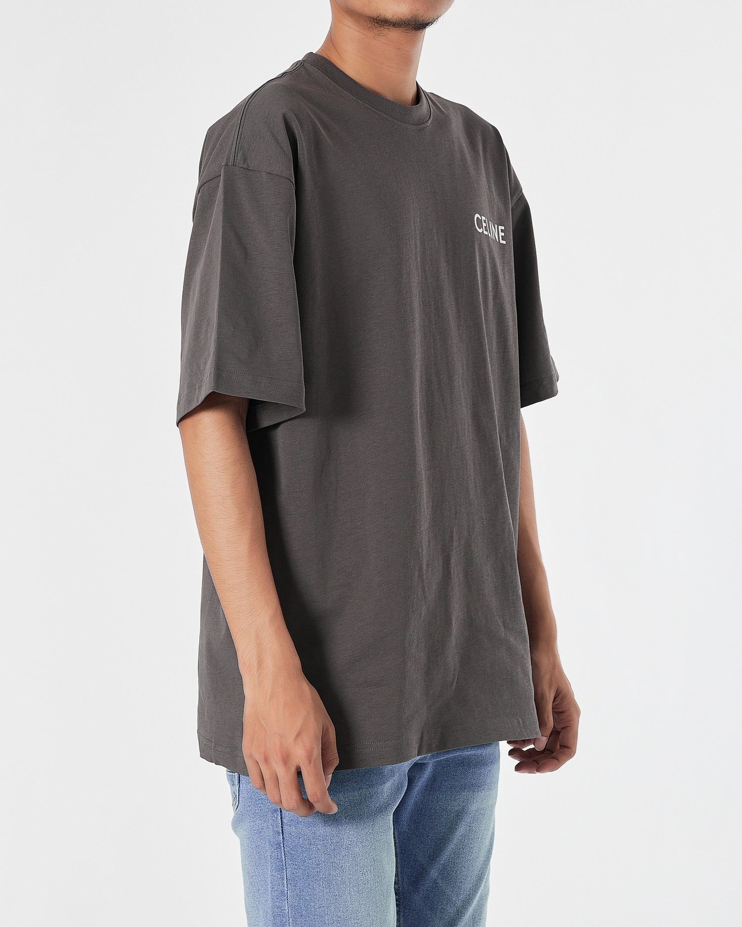 CEL Logo Printed Men Dark Grey T-Shirt 17.90