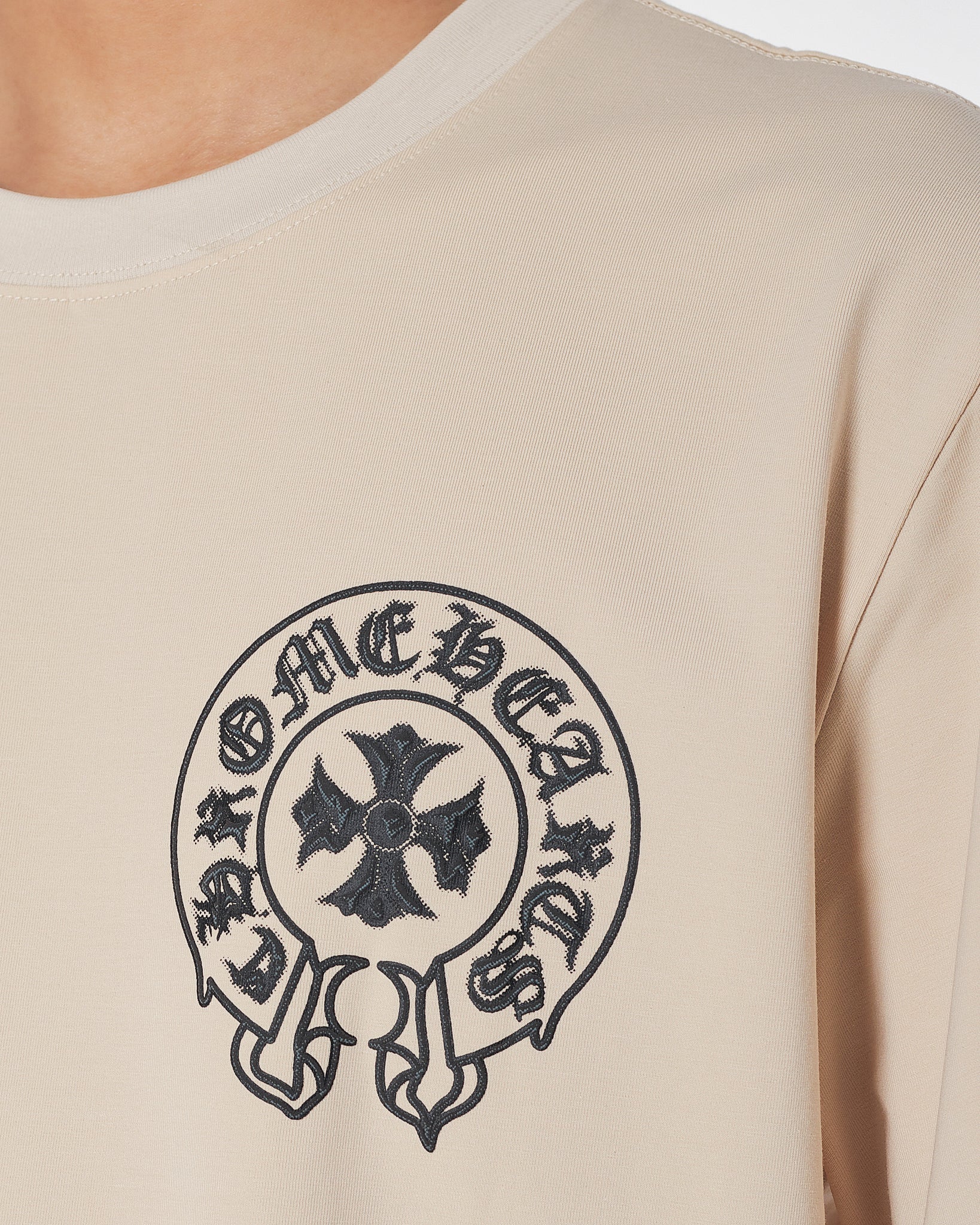 CH Cross Back Logo Printed Men White T-Shirt 15.90