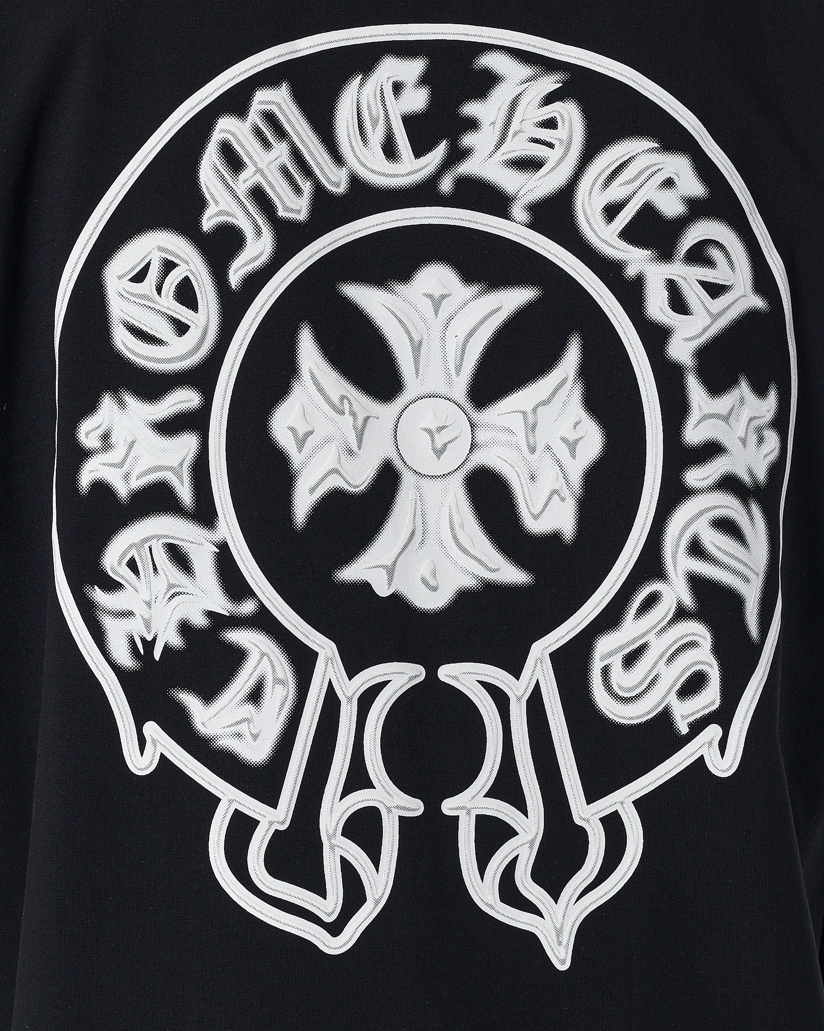 CH Cross Back Logo Printed Men Black T-Shirt 15.90