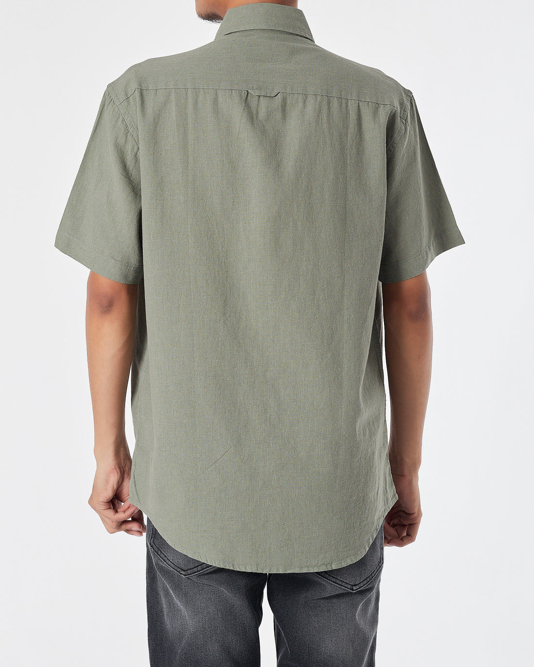 RL Casual Linen Men Green Shirts Short Sleeve 20.90