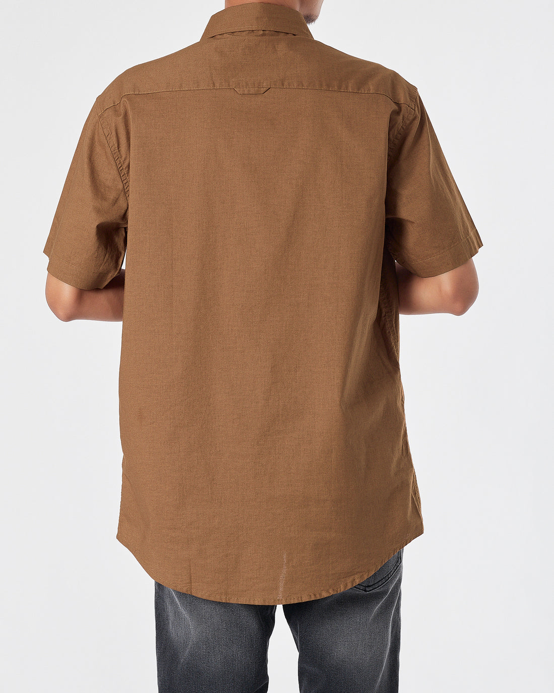 RL Casual Linen Men Brown Shirts Short Sleeve 20.90