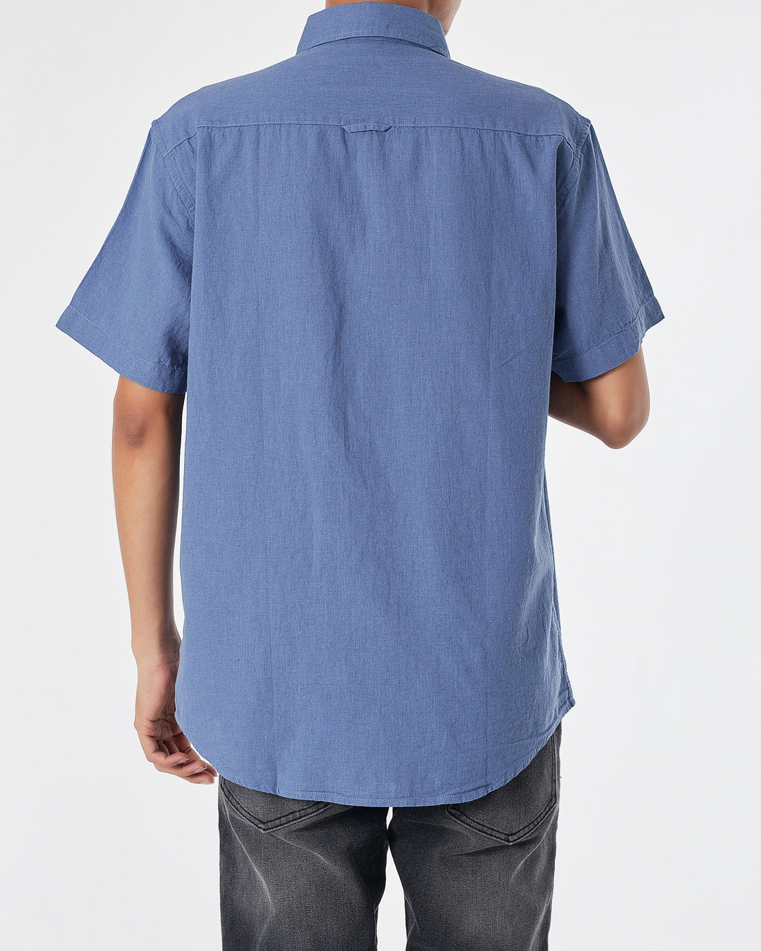 RL Casual Linen Men Blue Shirts Short Sleeve 20.90