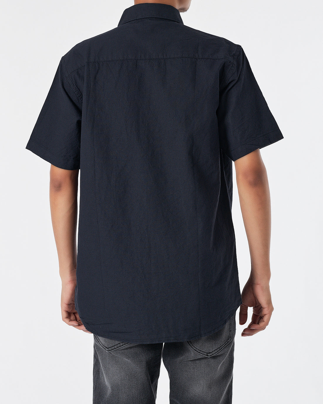 CK Linen Men Black Shirts Short Sleeve 20.90