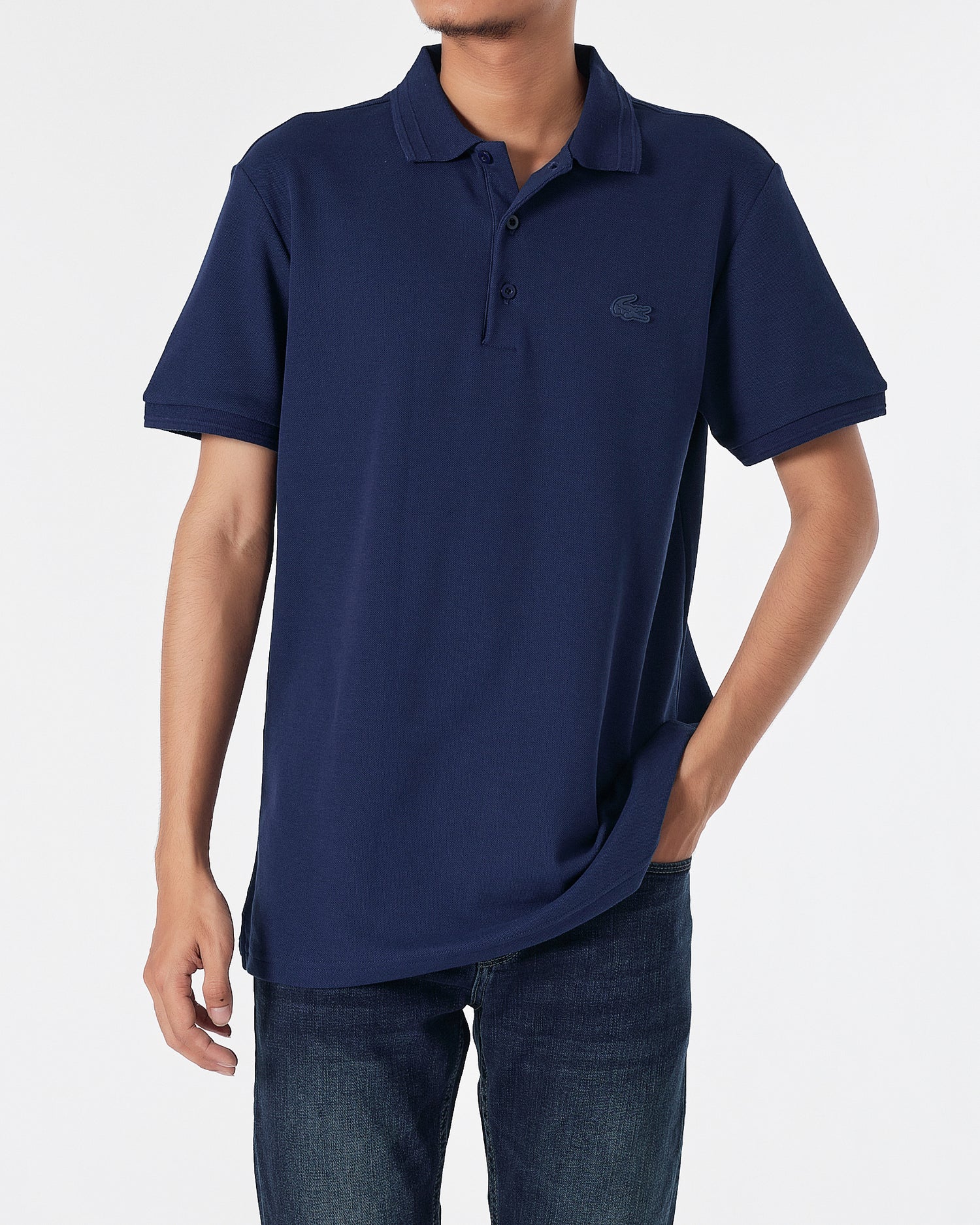 LAC Plain Color Men Blue Polo Shirt 22.90