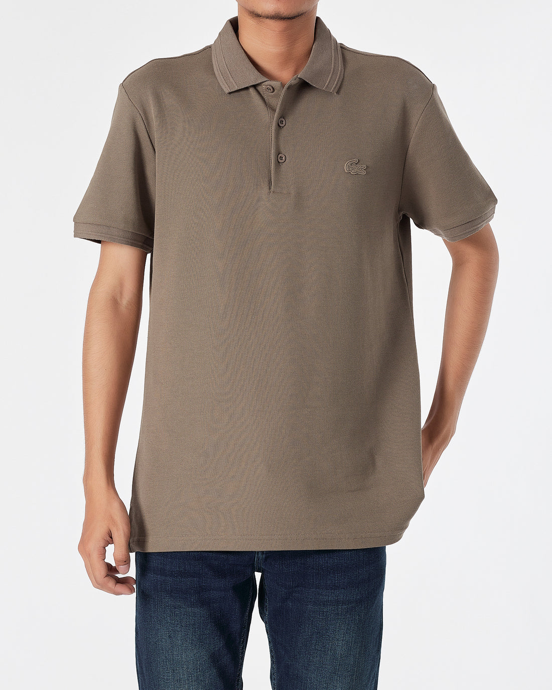 LAC Plain Color Men Brown Polo Shirt 22.90