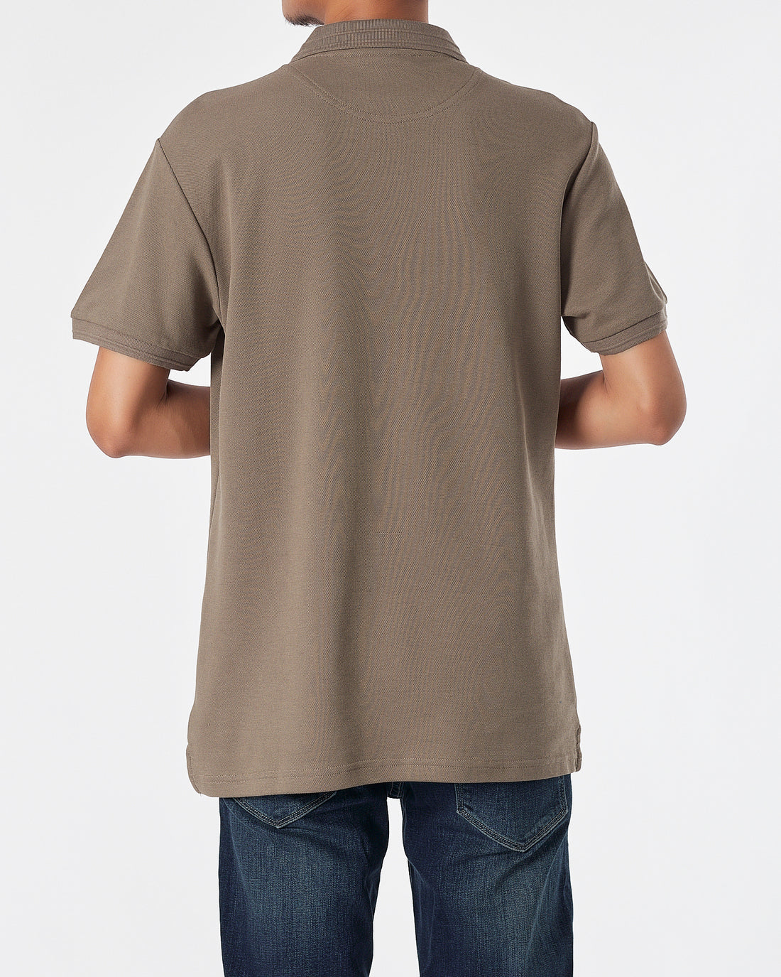 LAC Plain Color Men Brown Polo Shirt 22.90