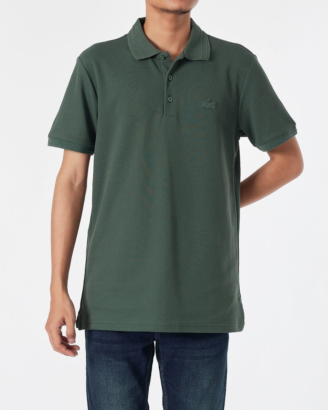 LAC Plain Color Men Green Polo Shirt 22.90