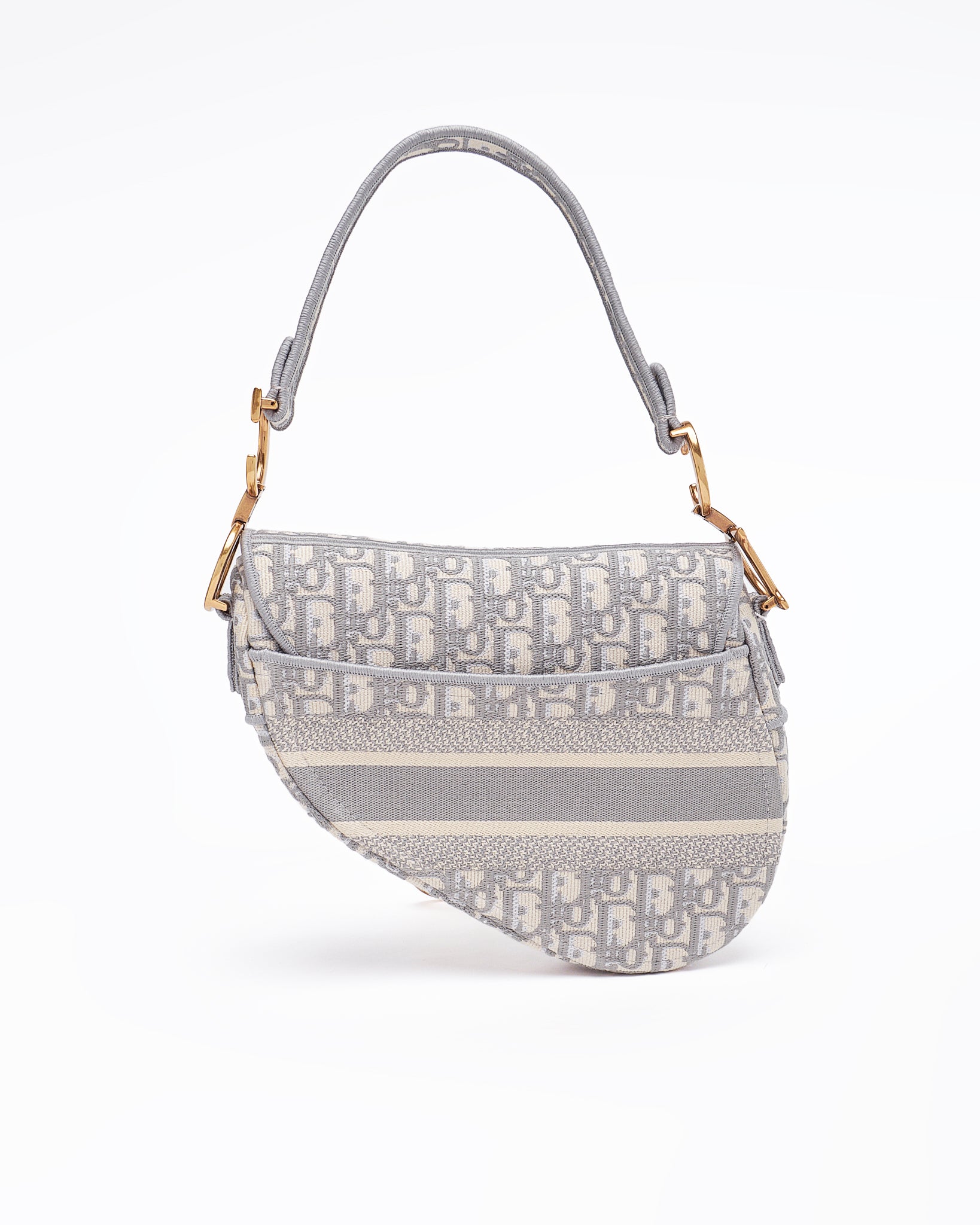 CD Oblique Jacquard Lady Grey Saddle Bag 209