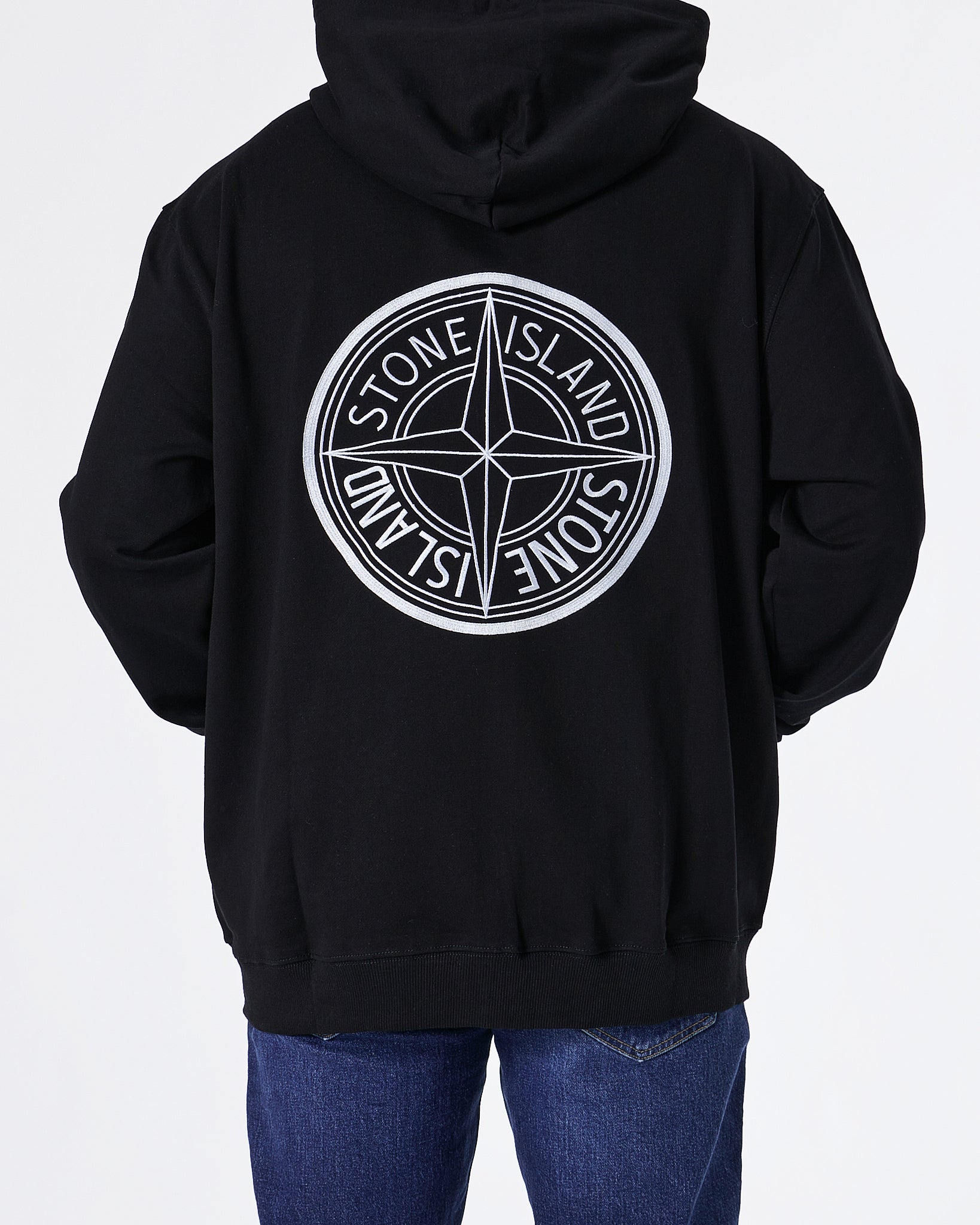 Stone island hoodie outlet logo on front