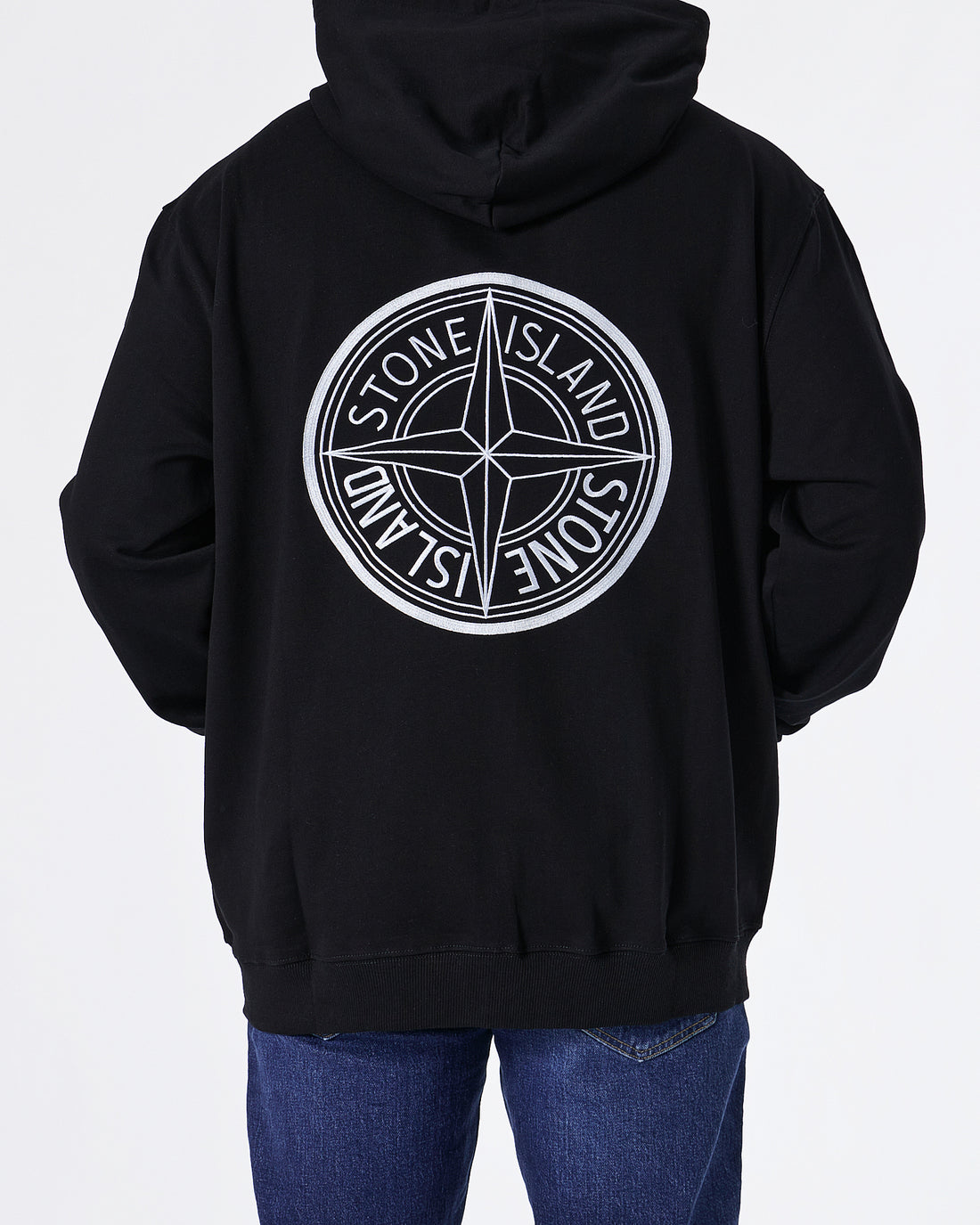 SIL Back Logo Embroidered Men Black Zipped Hoodie 39.90