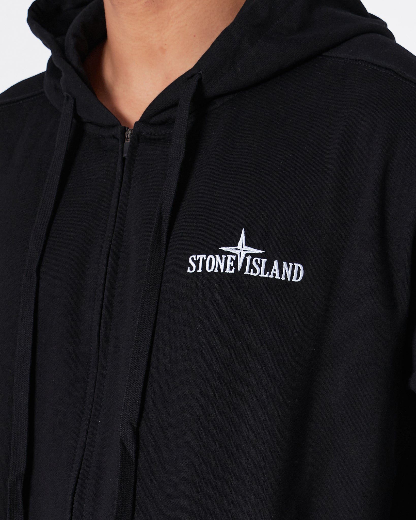 SIL Back Logo Embroidered Men Black Zipped Hoodie 39.90