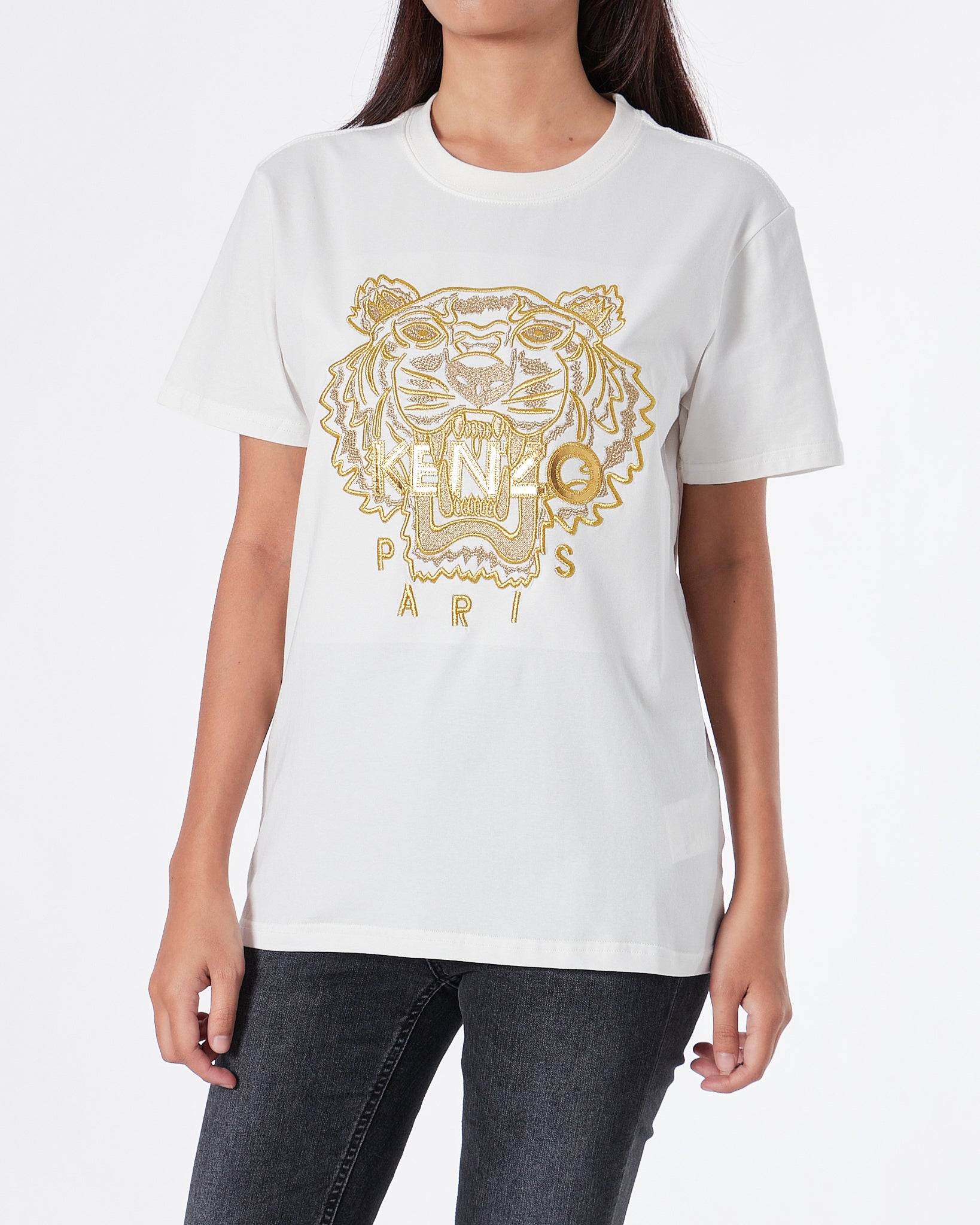 Kenzo white and gold t best sale shirt