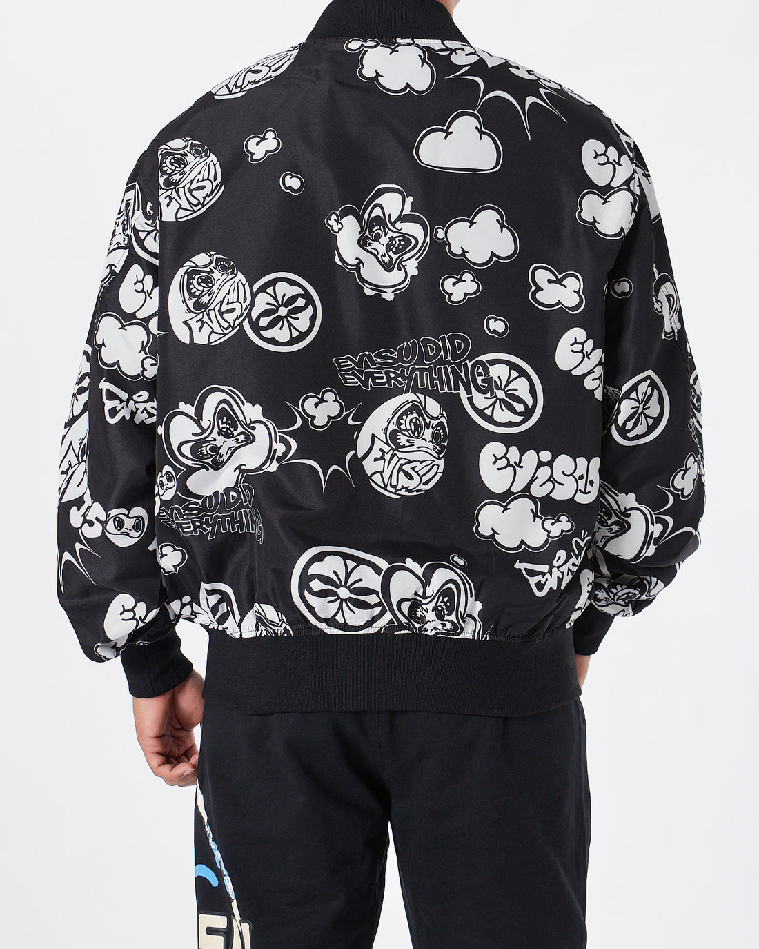 EVI Graffiti Daruma Over Printed Men Bomber Jacket 69.90