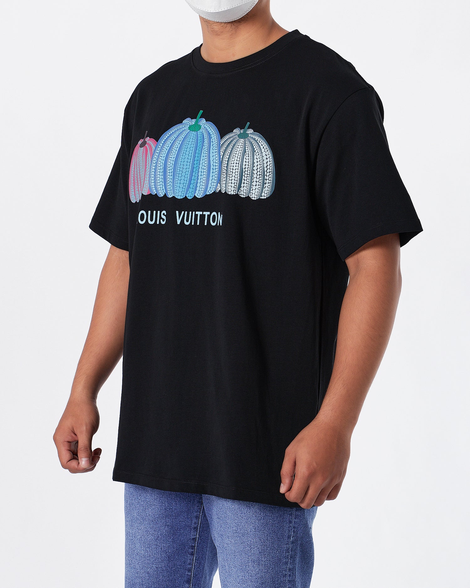 LV Pumpkins Printed Men Black T-Shirt 23.90