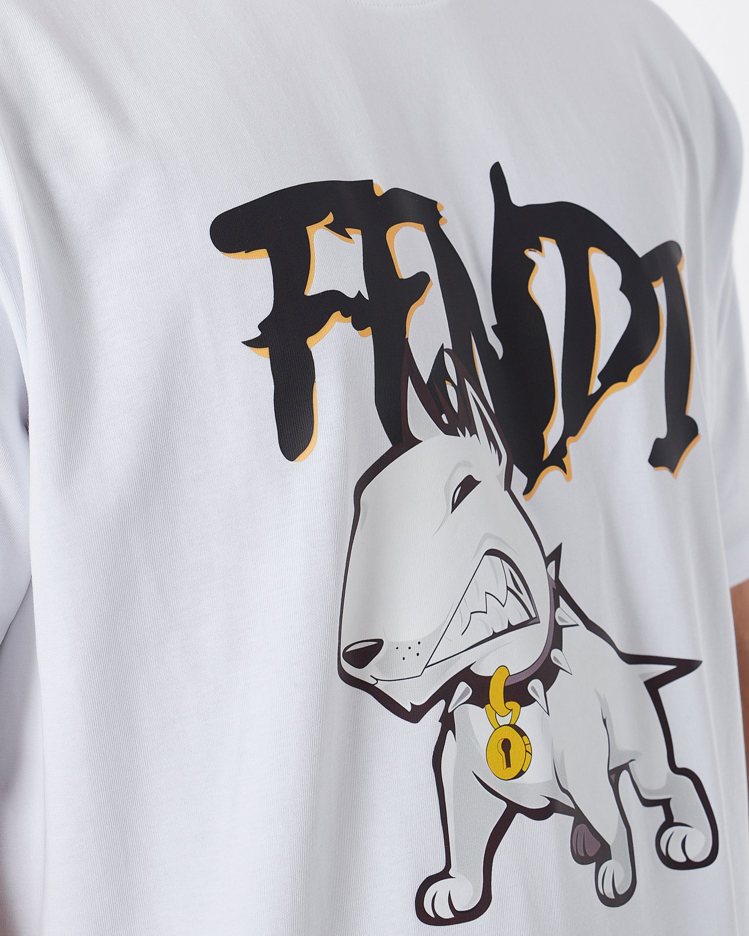 FEN Doggy Printed Men White T-Shirt 21.50