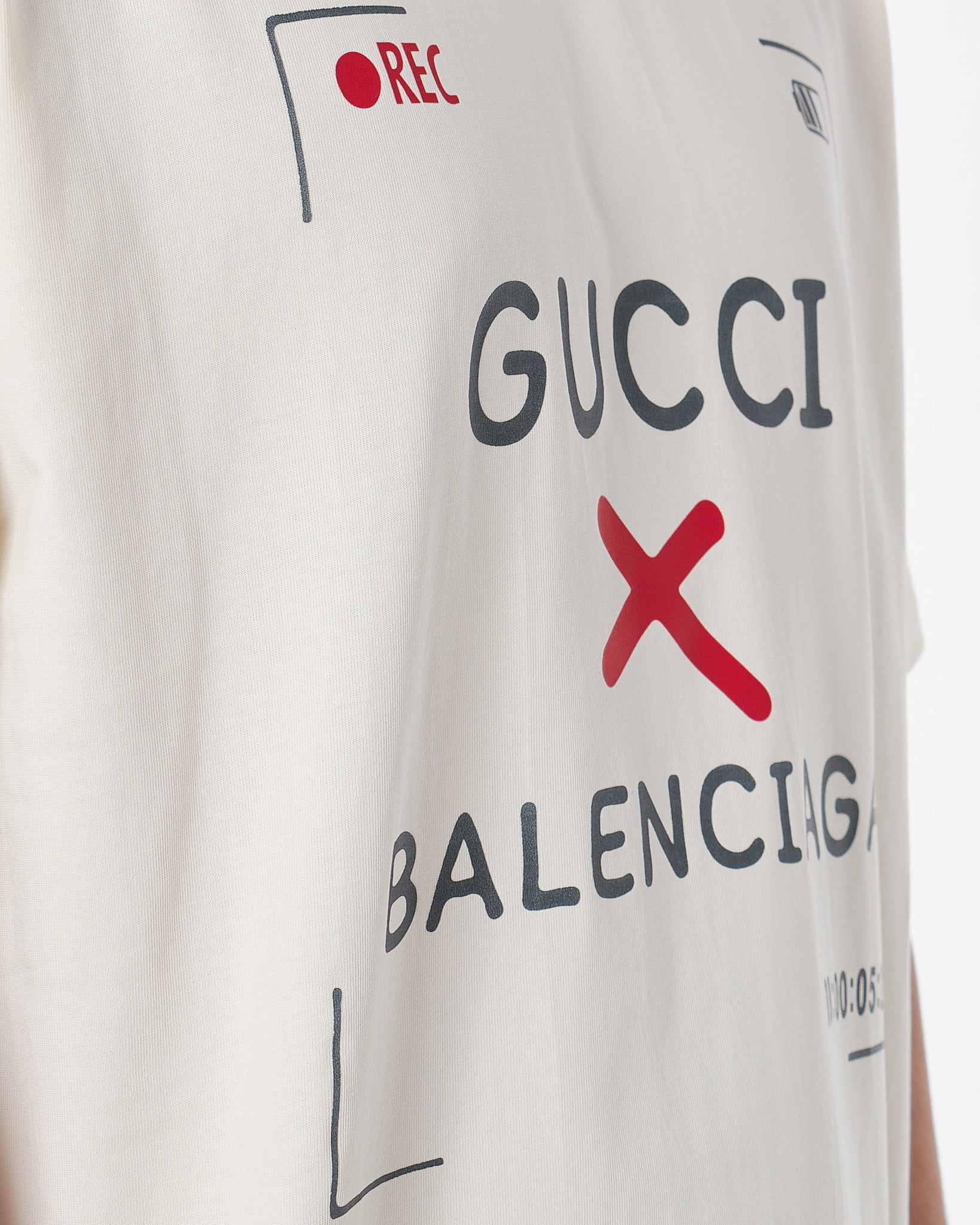 GUC x BAL Men White T-Shirt 20.90