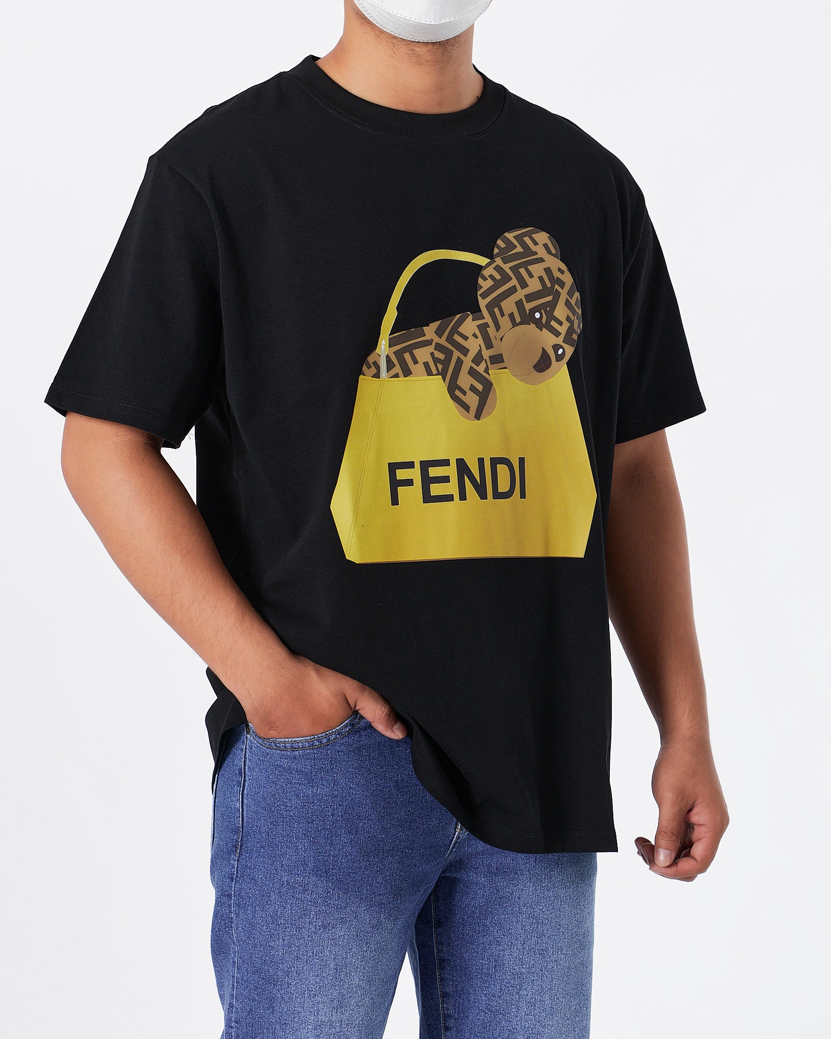 FEN Teddy Bear Printed Unisex Black T-Shirt 20.90
