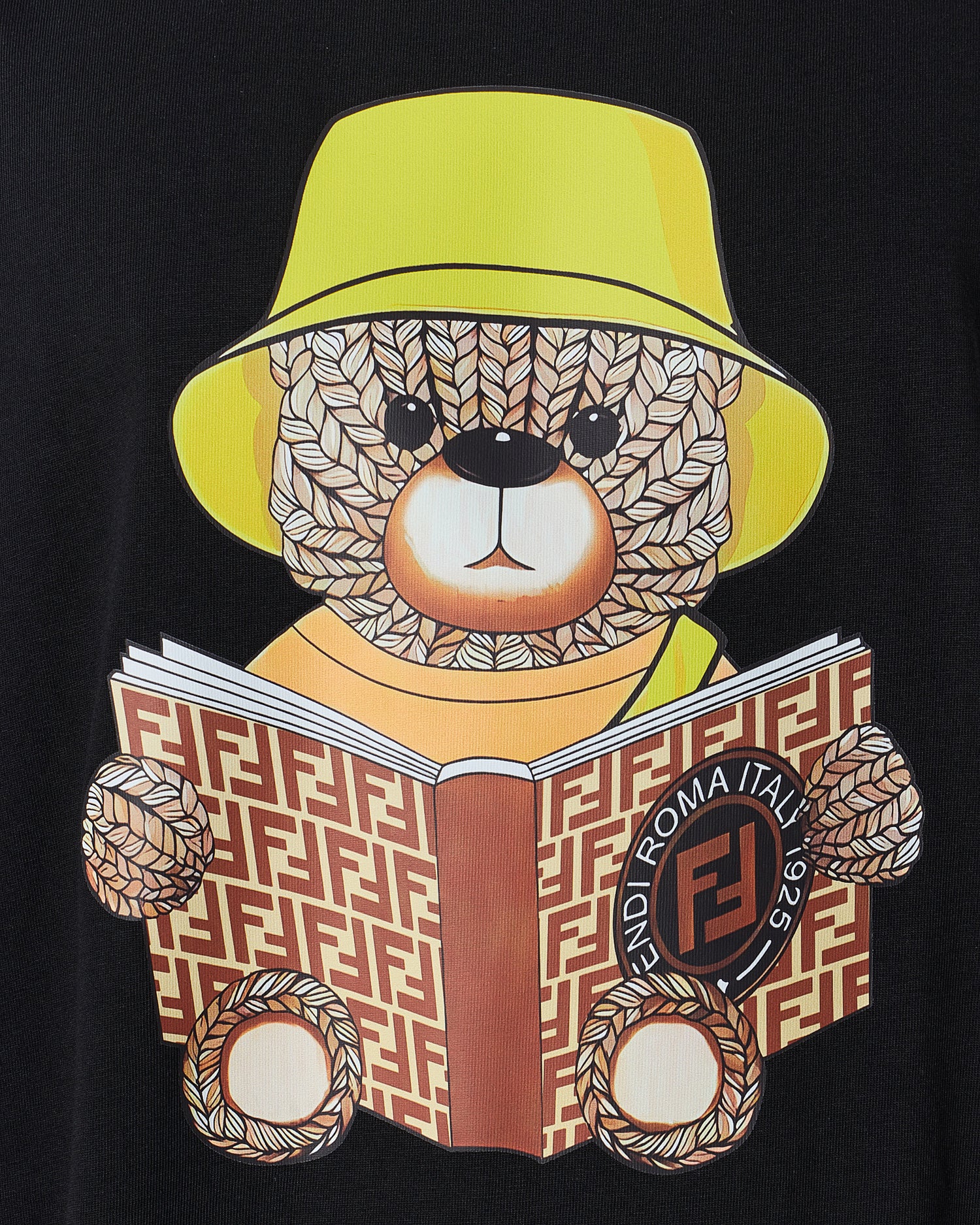 FEN Teddy Bear With Book  Unisex Black  T-Shirt 21.50