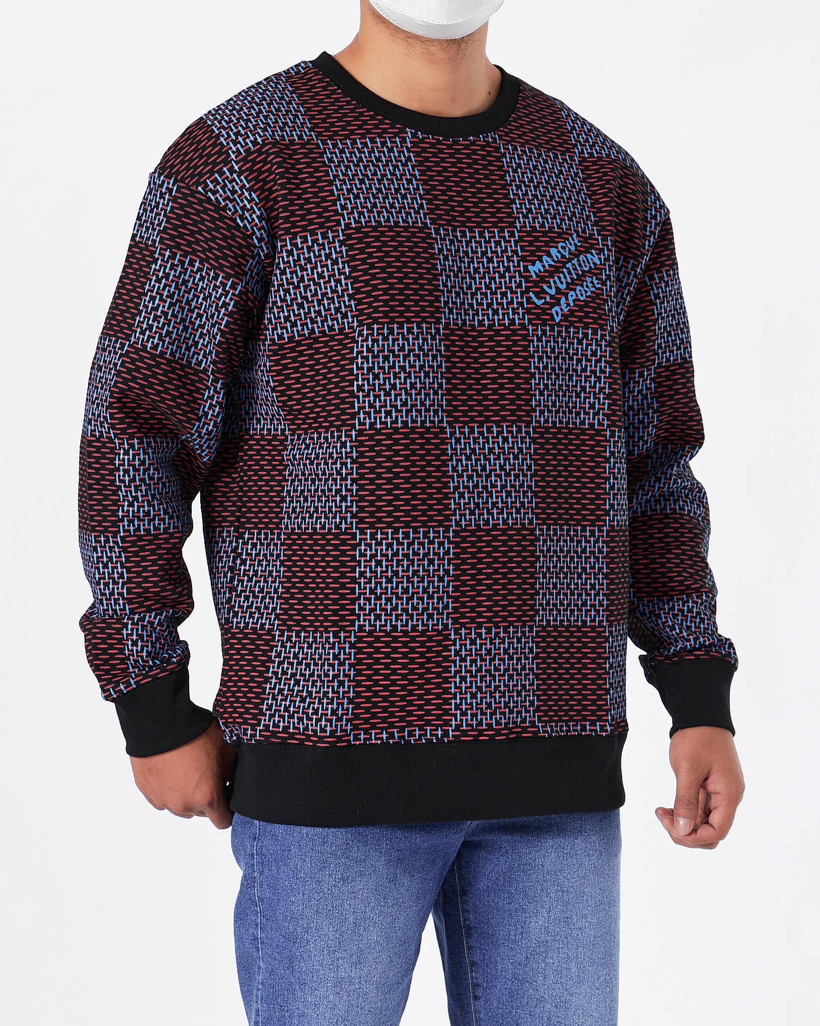 Louis vuitton checkered discount sweater