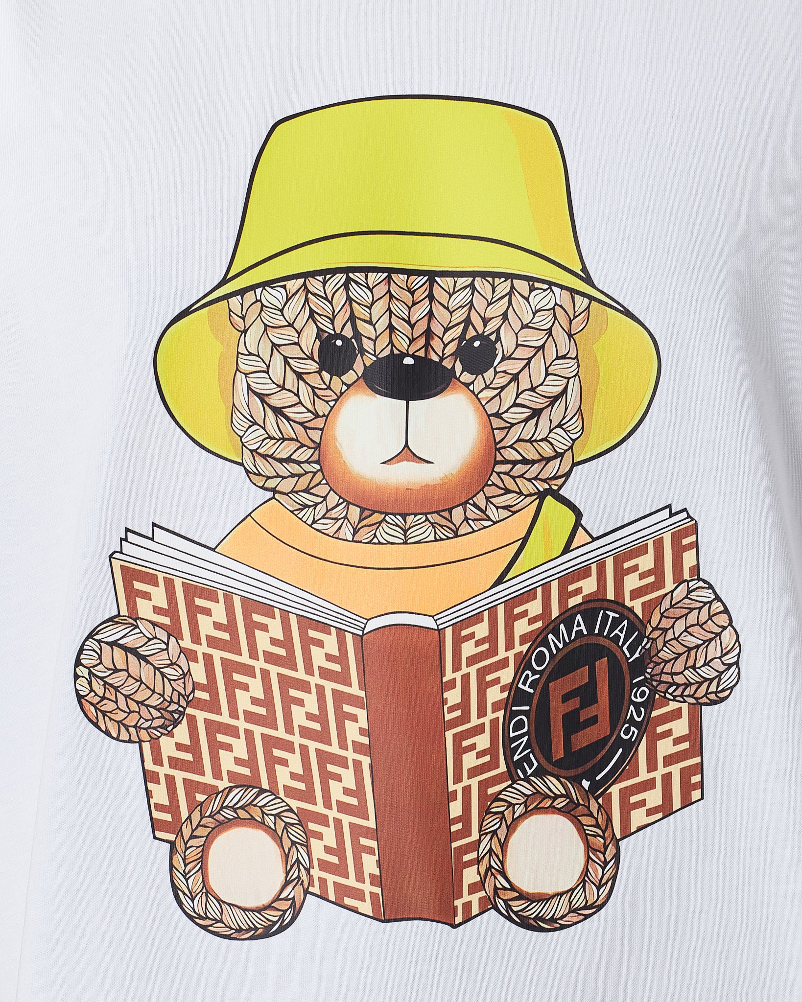 FEN Teddy Bear With Book  Unisex White T-Shirt 21.50