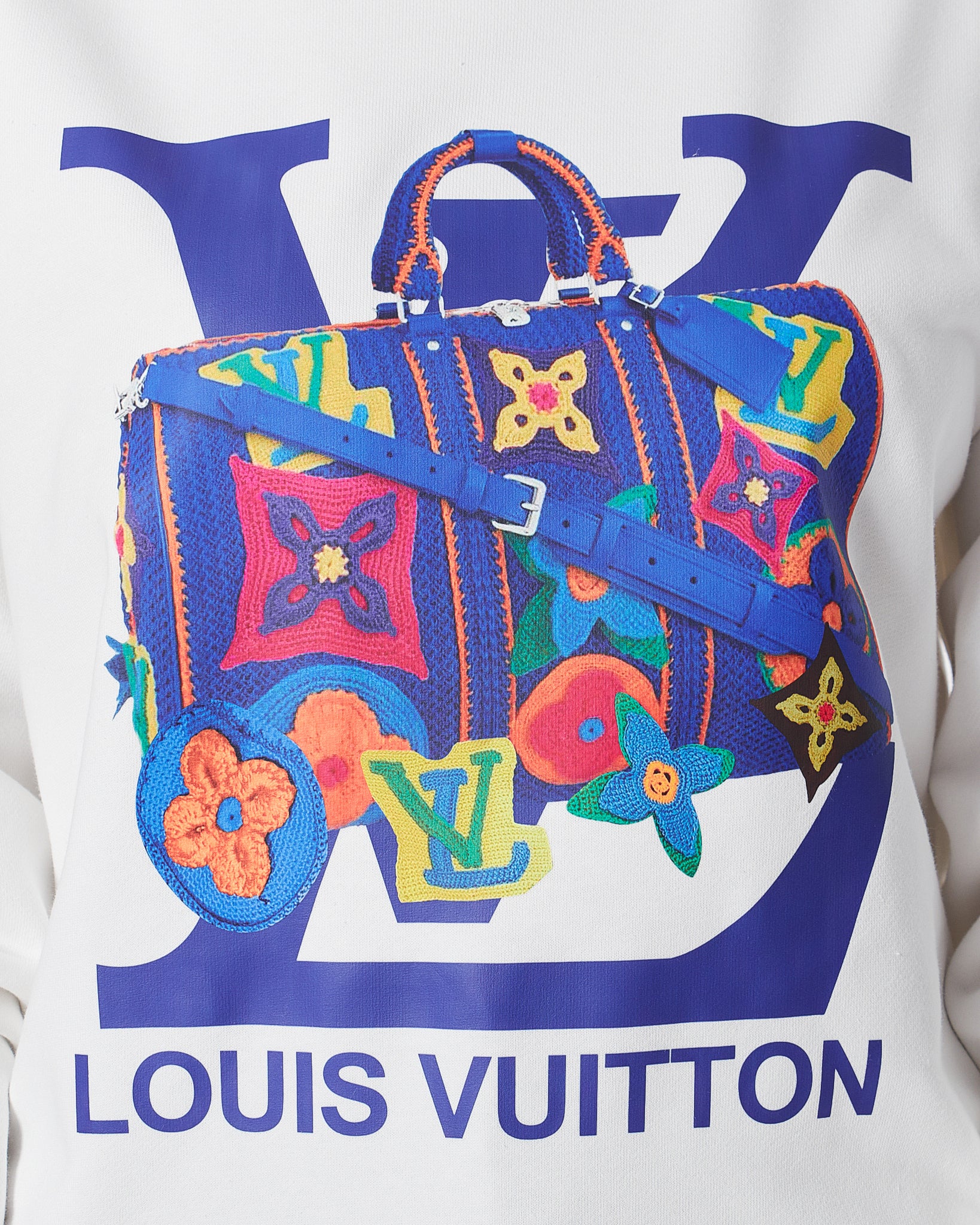 Louis vuitton white online colorful monogram