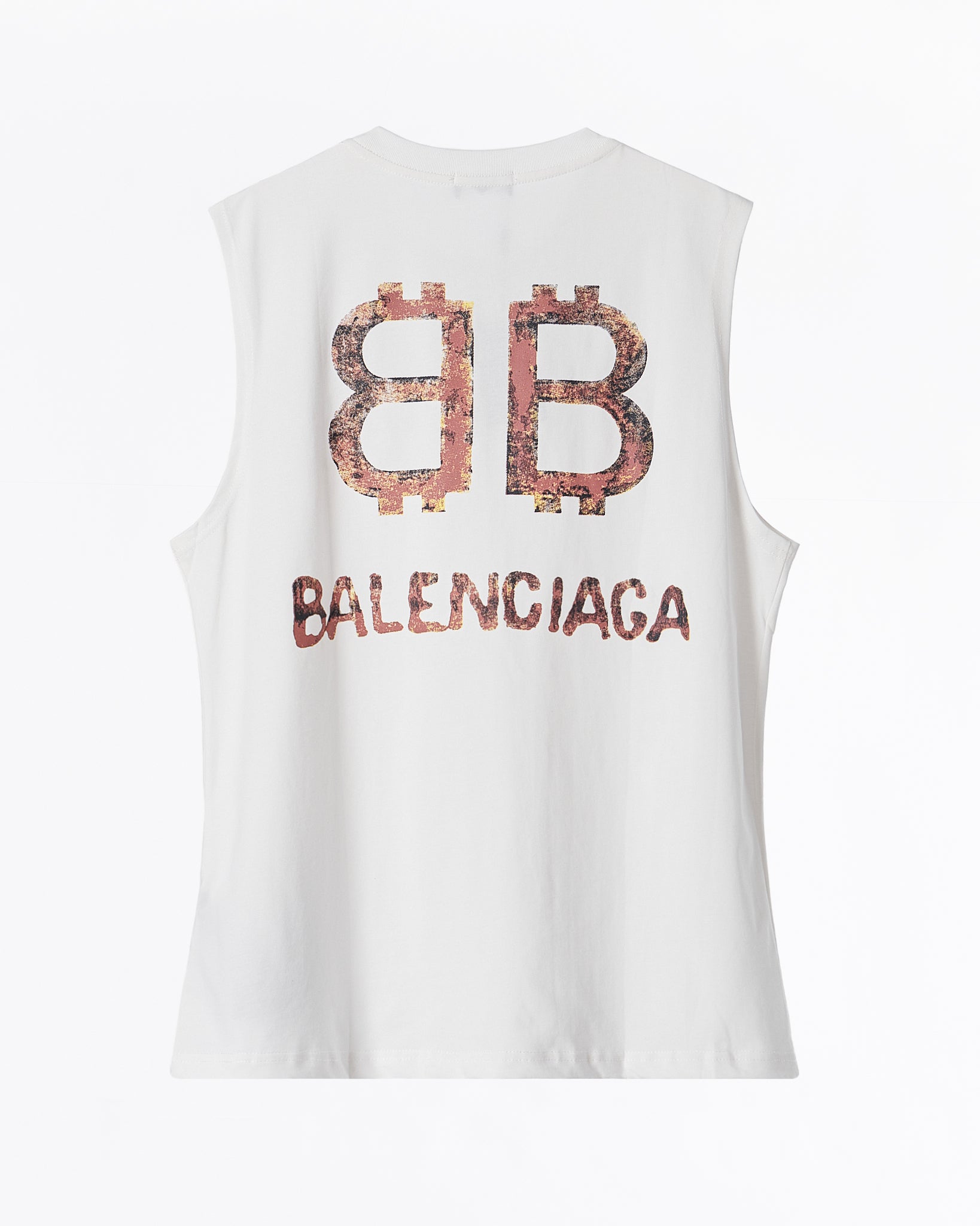 BAL Front and Back Printed Men White Tank Top 23.90