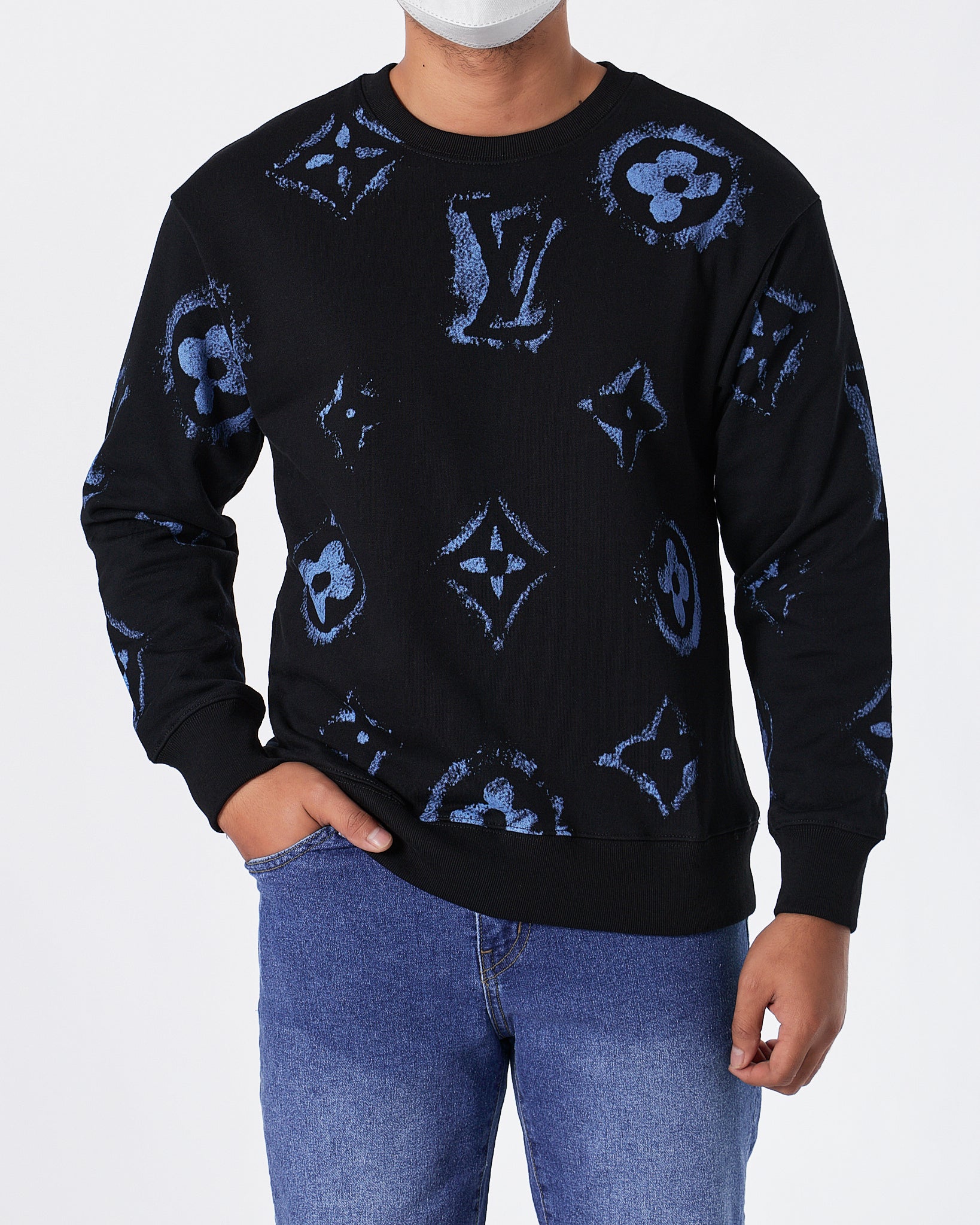 lv sweater blue