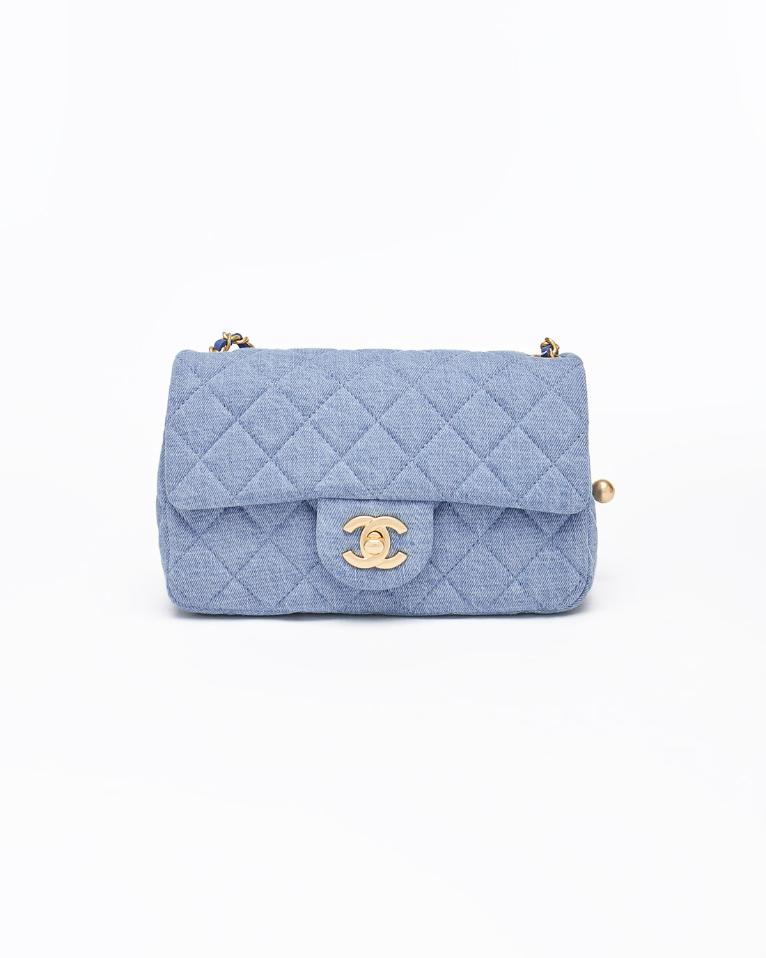 CHA Small Classic Flap Lady Blue Bag 229