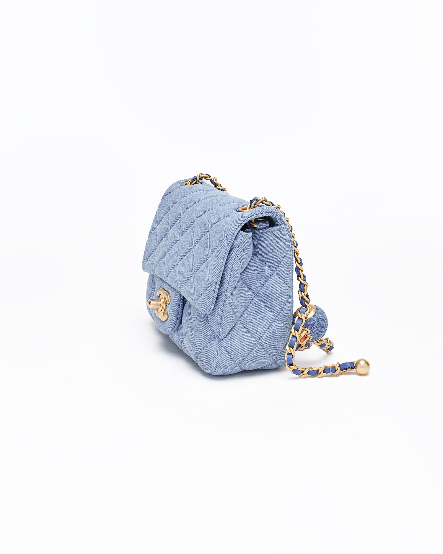 CHA Mini Classic Flap Lady Blue Bag 209