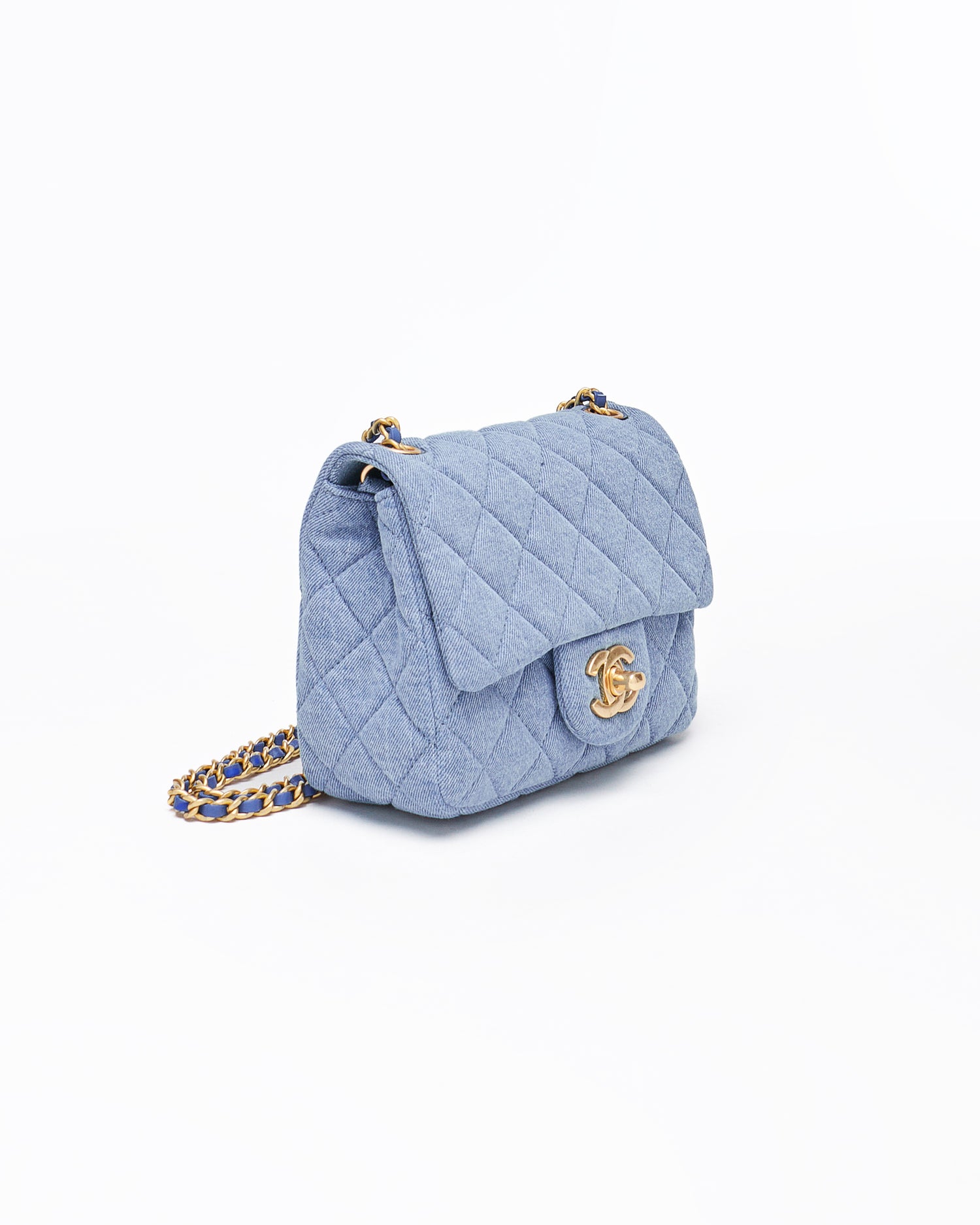 CHA Mini Classic Flap Lady Blue Bag 209